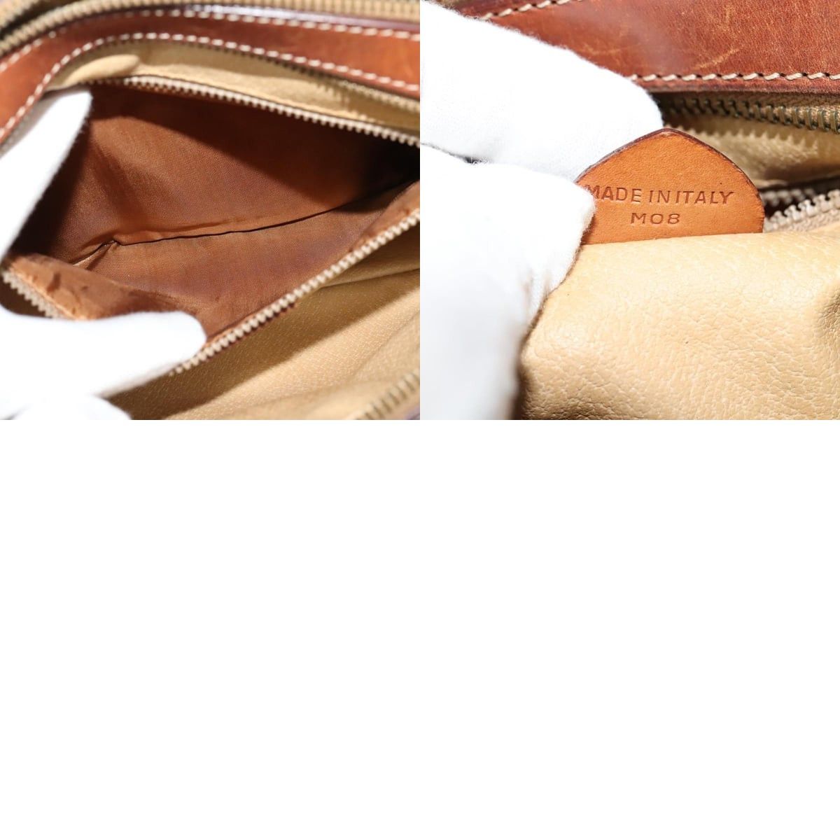 Celine CELINE Macadam Canvas Shoulder Bag Pvc Beige Gold Size ONE SIZE - 13 Thumbnail