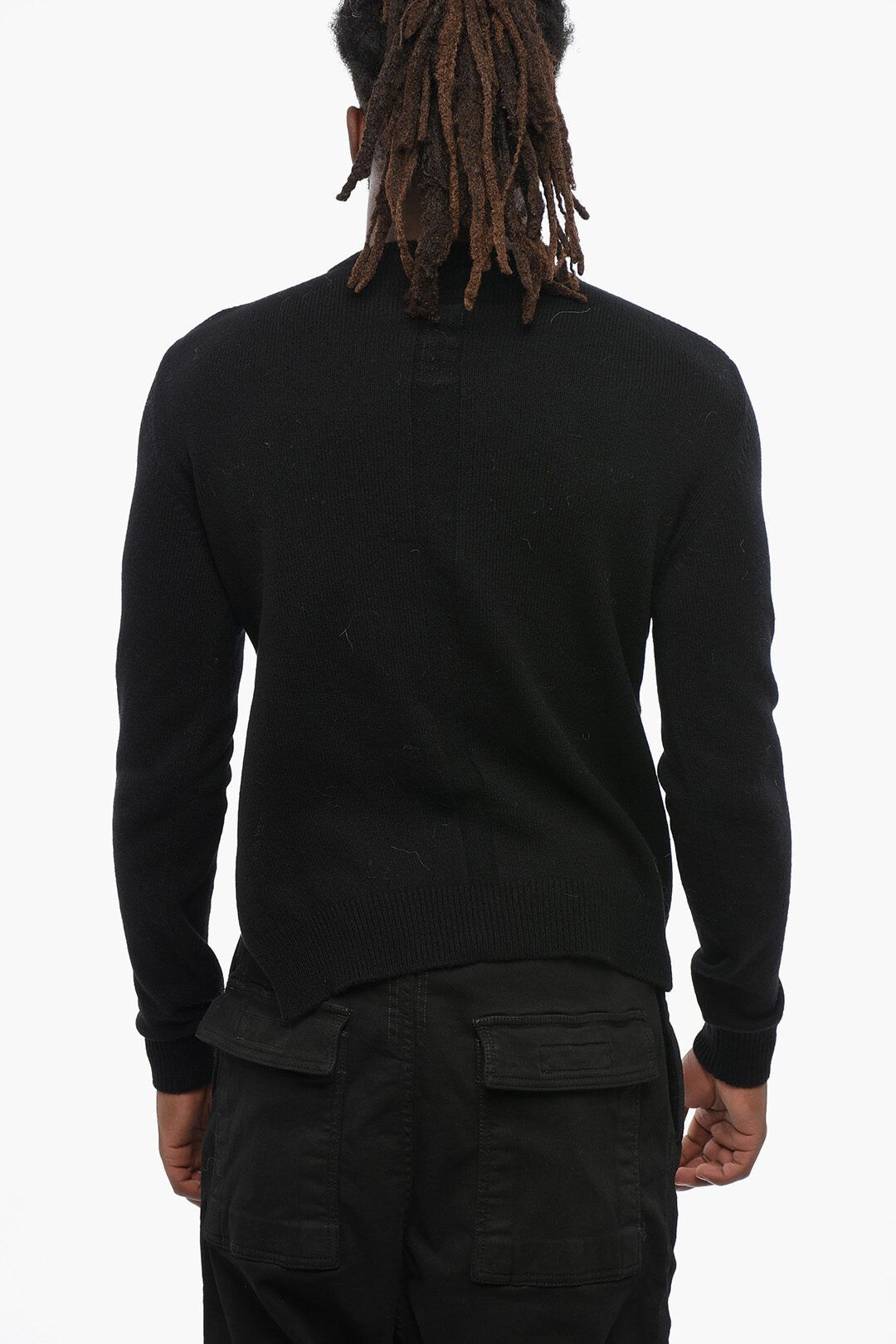 Rick Owens og1mm1025 Cashmere Crewneck Sweater in Black Size US M / EU 48-50 / 2 - 2 Thumbnail