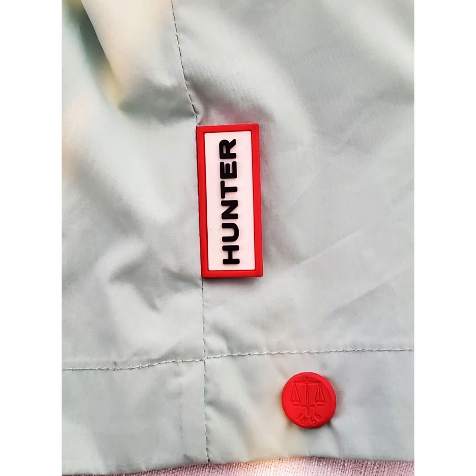 Hunter HUNTER Original Packable Full Zip Hooded Rain Jacket Light Mint Green Women's XS Jacket Size XS / US 0-2 / IT 36-38 - 7 Thumbnail