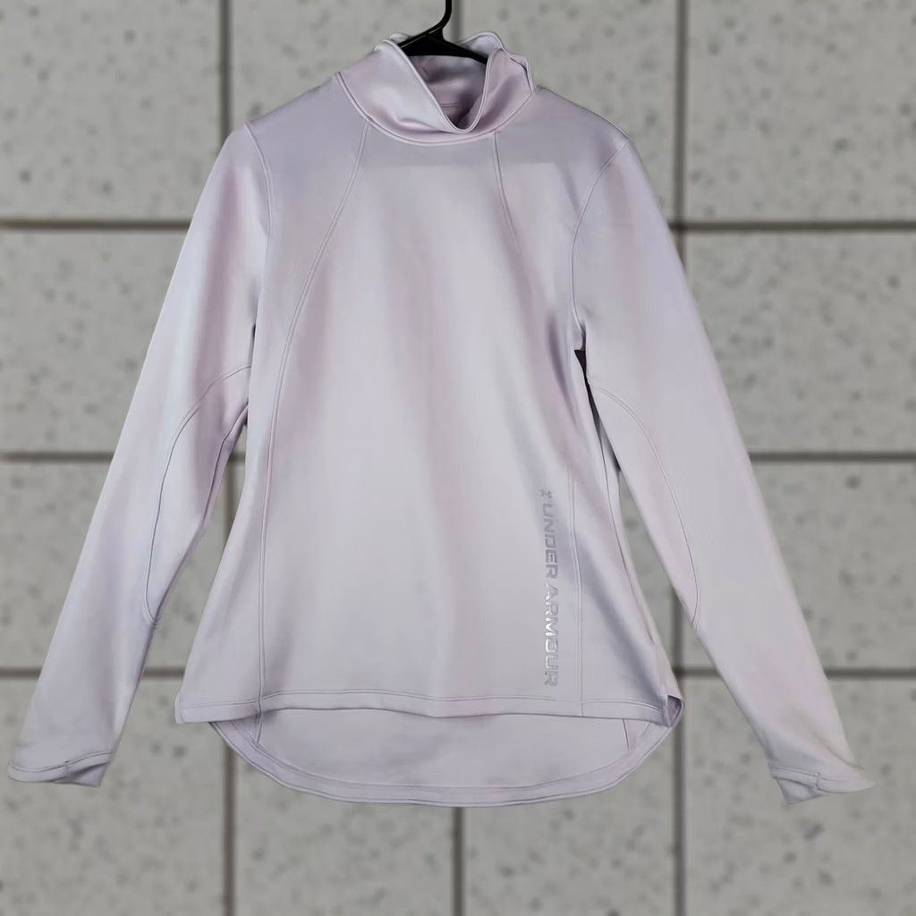 Under Armour Under Armour ColdGear Mock Neck Pullover Womens Medium Fitted Top Purple Long Sleeve Slim Activewear Running Jogging Winter Fall Spring Size M / US 6-8 / IT 42-44 - 1 Thumbnail