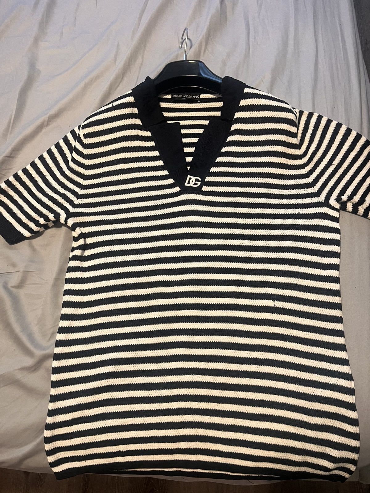 Dolce & Gabbana Dolce & Gabbana stripe-patterned polo shirt Size US L / EU 52-54 / 3 - 3 Thumbnail