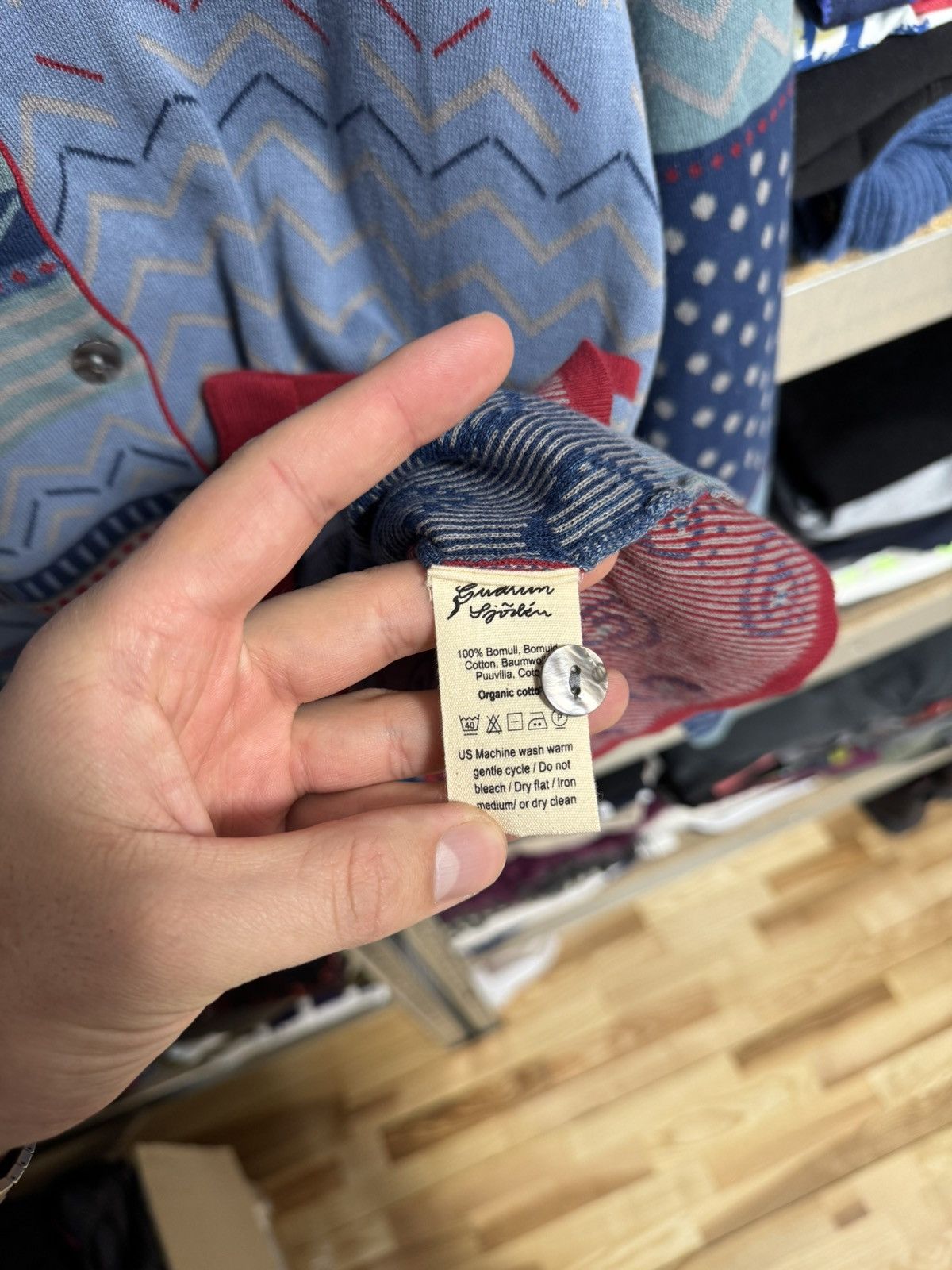 Gudrun Sjoden Gudrun Sjoden Sz L Printed Button Up Cardigan Sweater Jacket Size L / US 10 / IT 46 - 7 Thumbnail