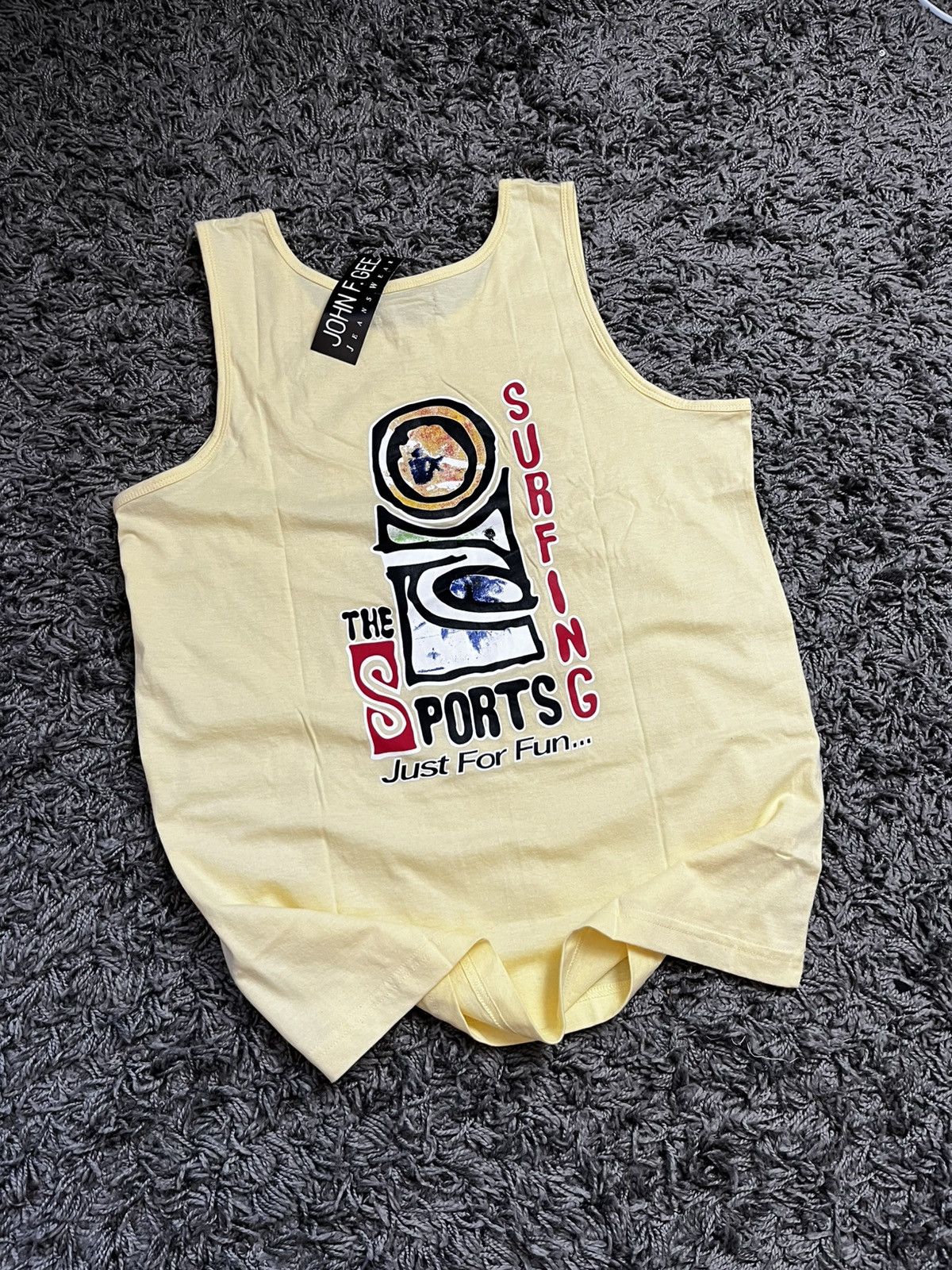 Sun Surf John F. Gee Yellow Surfing Sports Tank Top — New with Tags Size US L / EU 52-54 / 3 - 1 Thumbnail