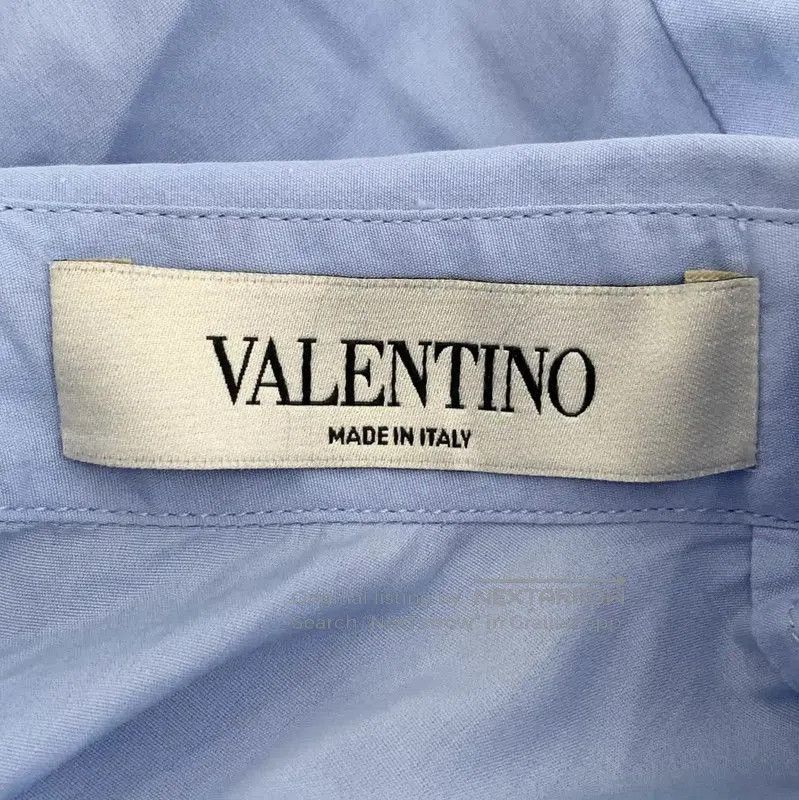 Valentino Valentino Women's Blue Cotton Shirt . Size S / US 4 / IT 40 - 5 Thumbnail