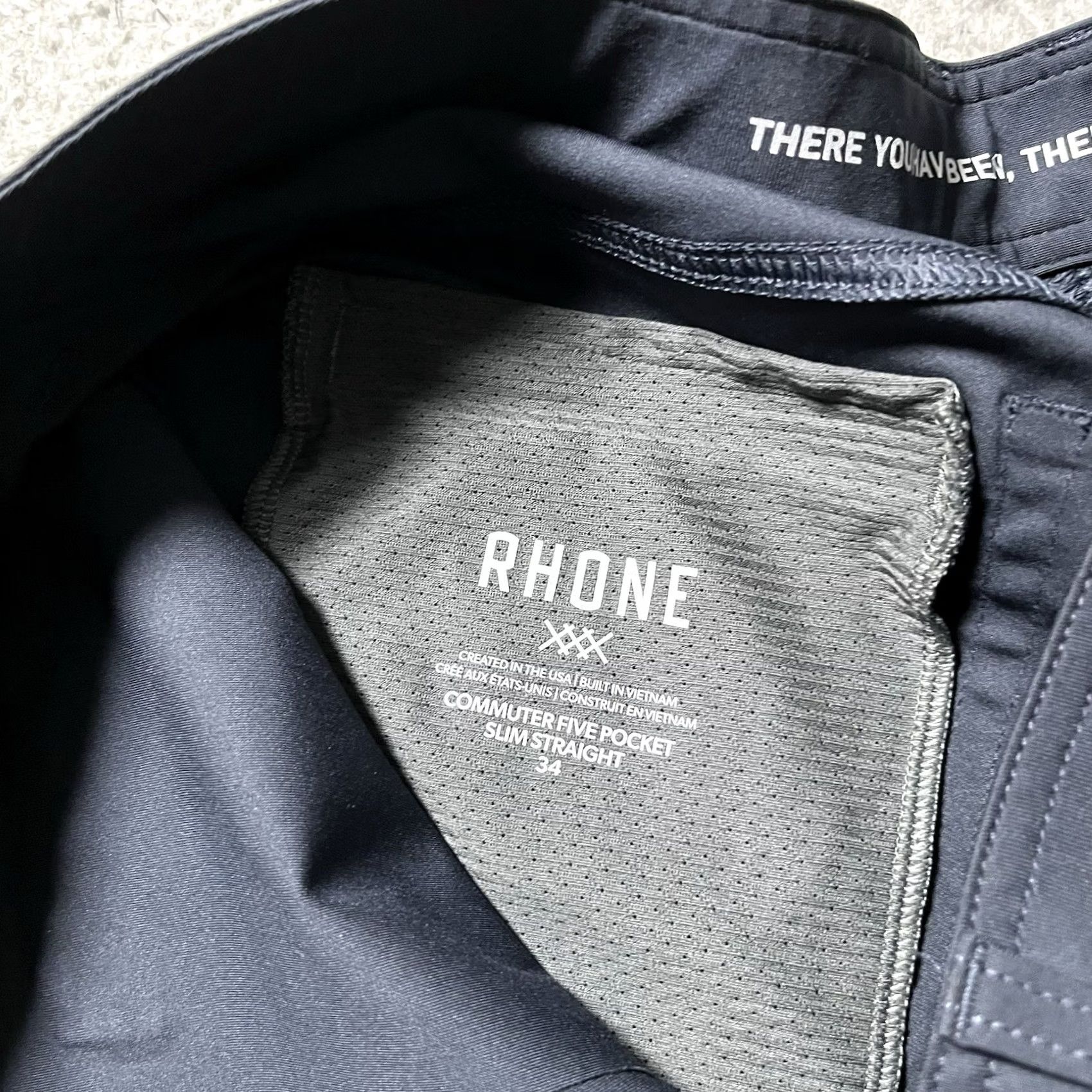 Rhone Rhone Mens 34 Blue Slim Straight Performance Stretch Golf Chino Pants Size US 34 / EU 50 - 2 Thumbnail