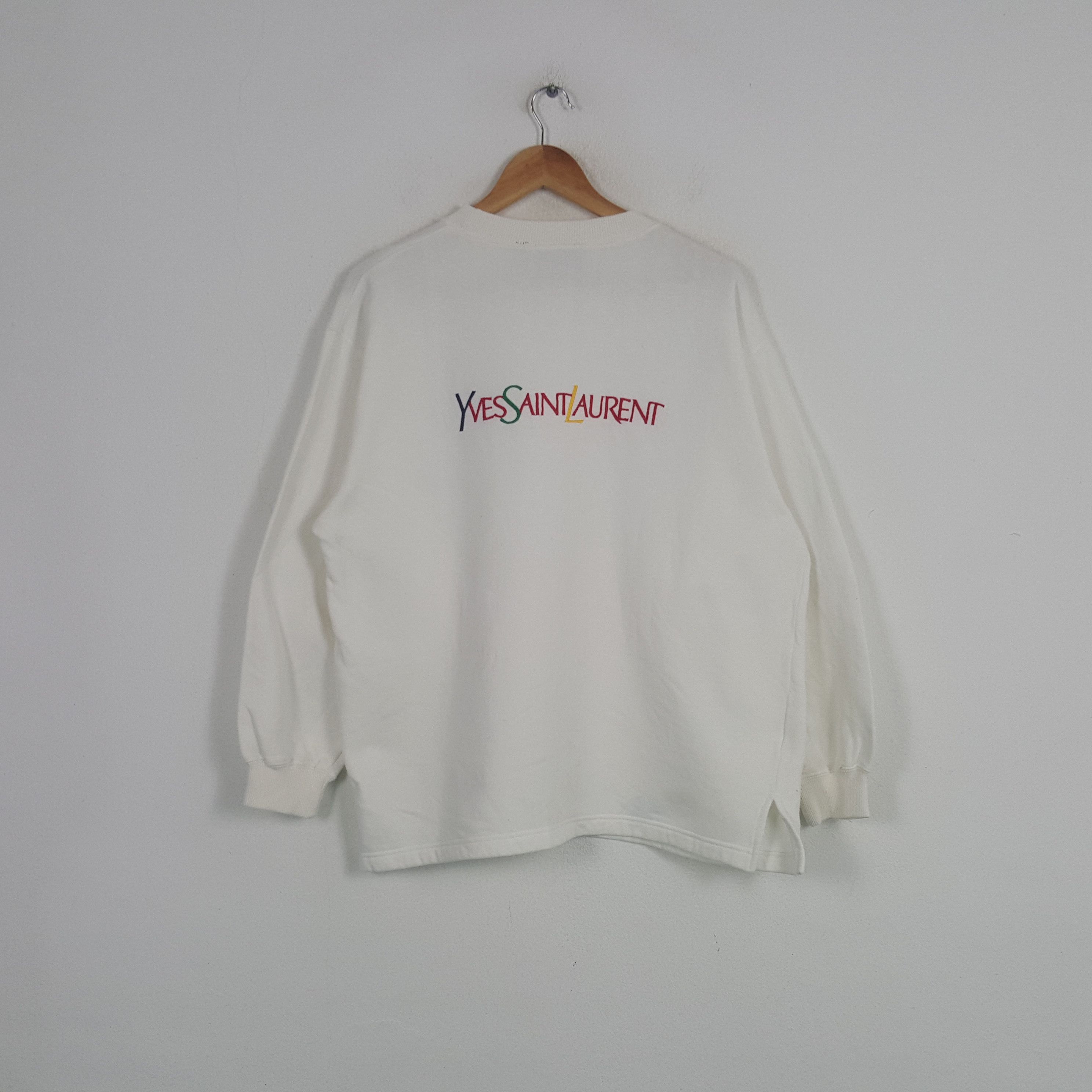 Vintage Vintage Yves Saint Laurent Pour Homme Designer Sweatshirt Size US L / EU 52-54 / 3 - 1 Thumbnail