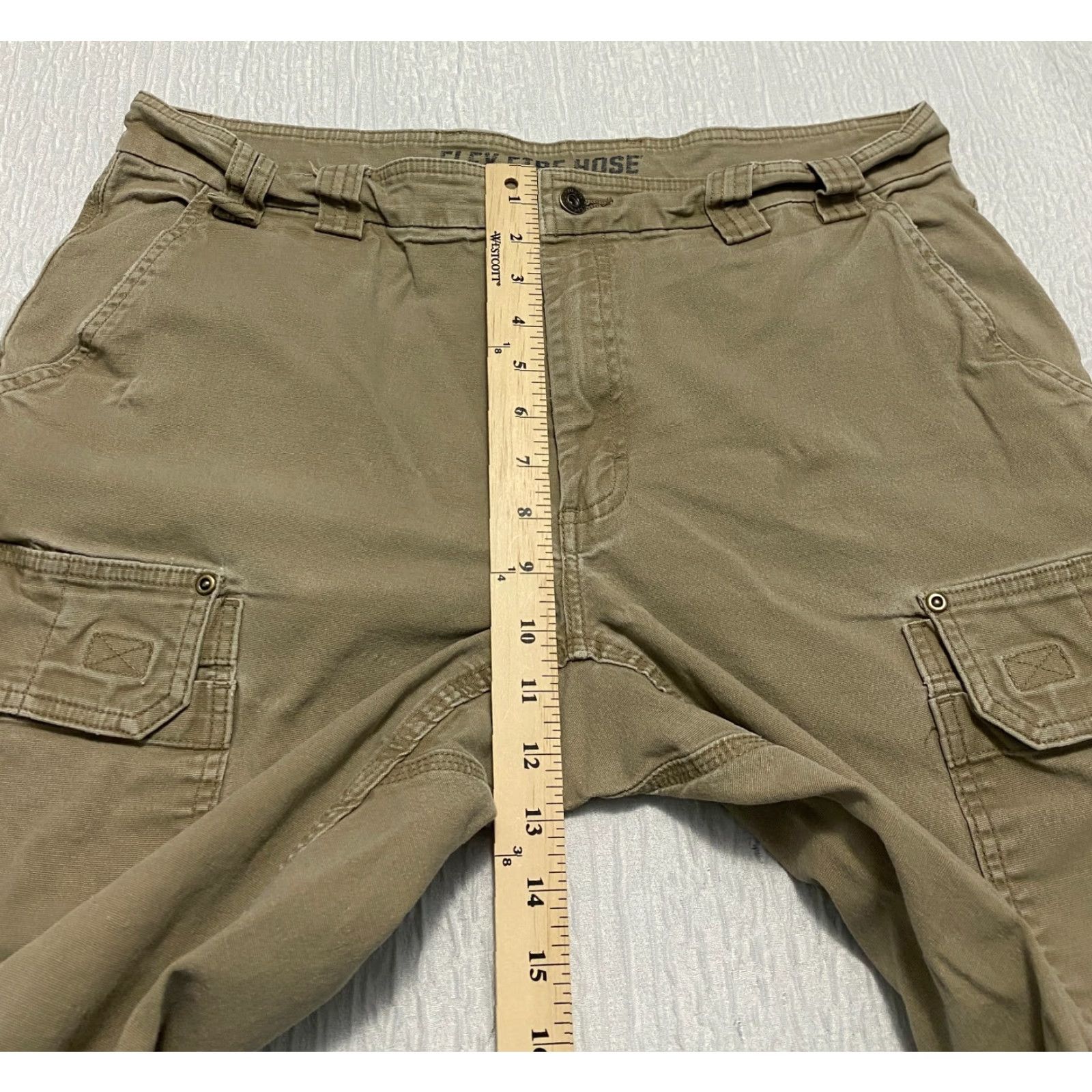 Vintage Duluth Trading Flex Fire Hose Cargo Pants Mens 36×31 Brown Canvas Workwear Relaxed Straight Front Baggy Cargo Pocket Shirt? Size US 36 / EU 52 - 7 Thumbnail