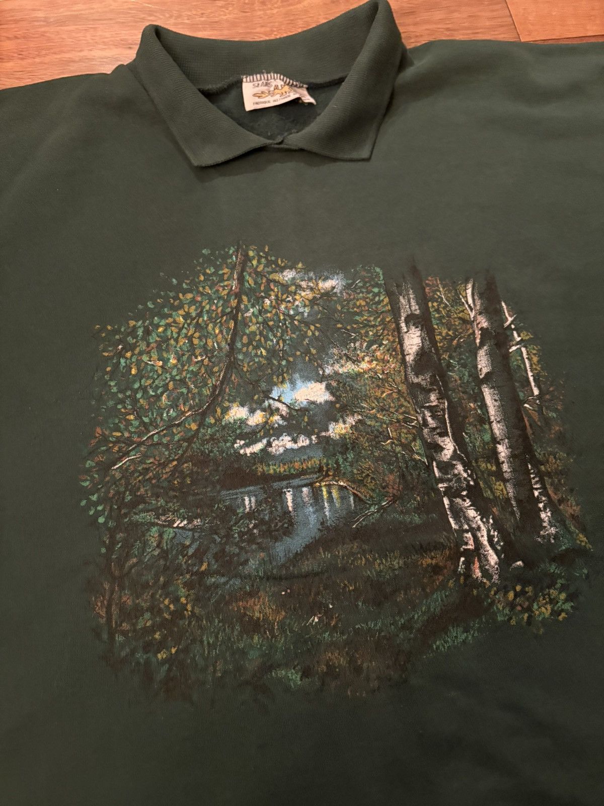 Sears × Vintage Vintage 80s Nature Collared Sweater Sears Size US M / EU 48-50 / 2 - 2 Thumbnail