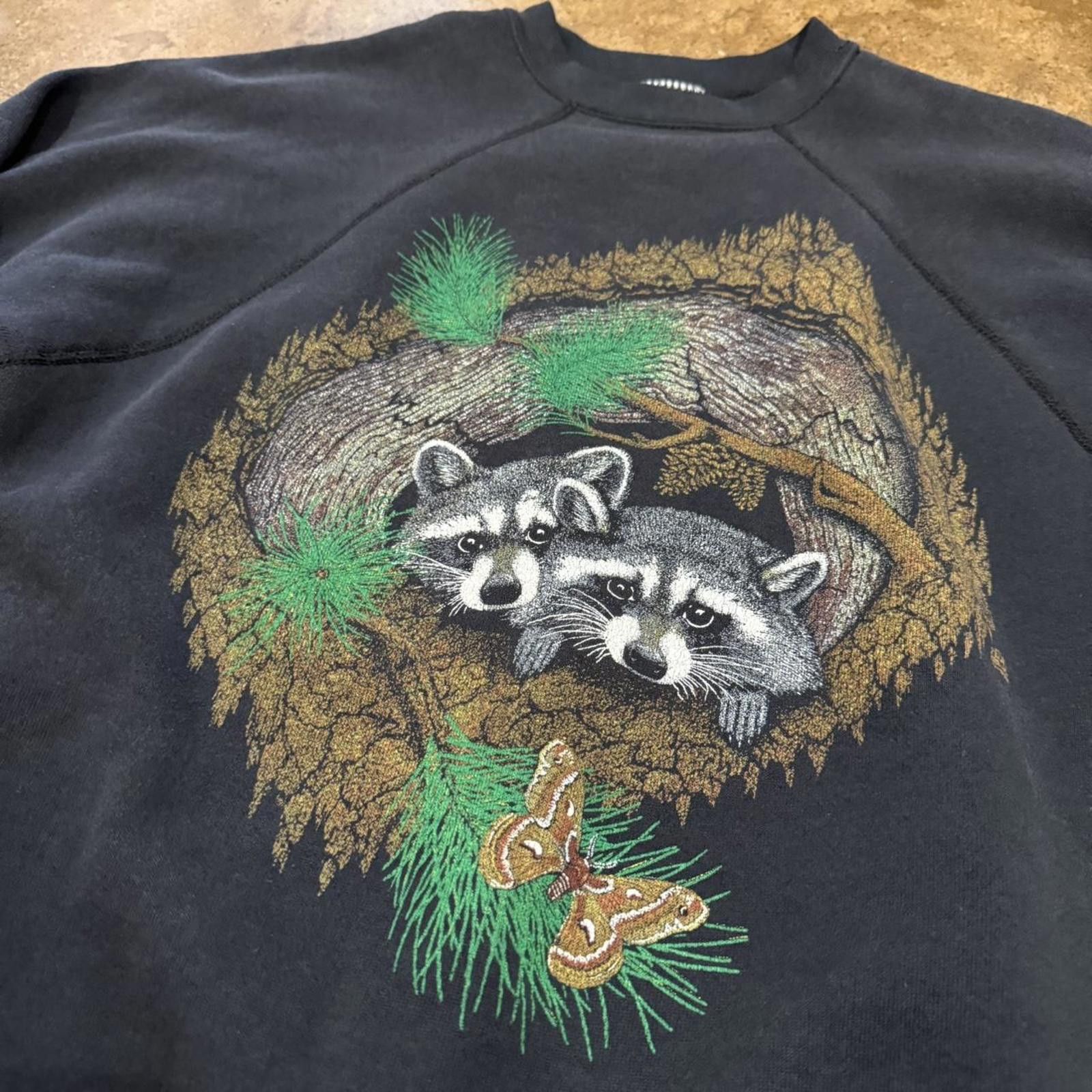 Other Black Vintage Racoons in Tree Sweatshirt Size L / US 10 / IT 46 - 3 Thumbnail