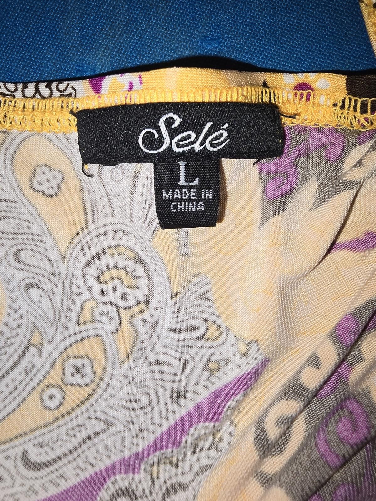 Designer Chic Patterned Women's Top - Vibrant Floral & Paisley Design Size L / US 10 / IT 46 - 3 Thumbnail