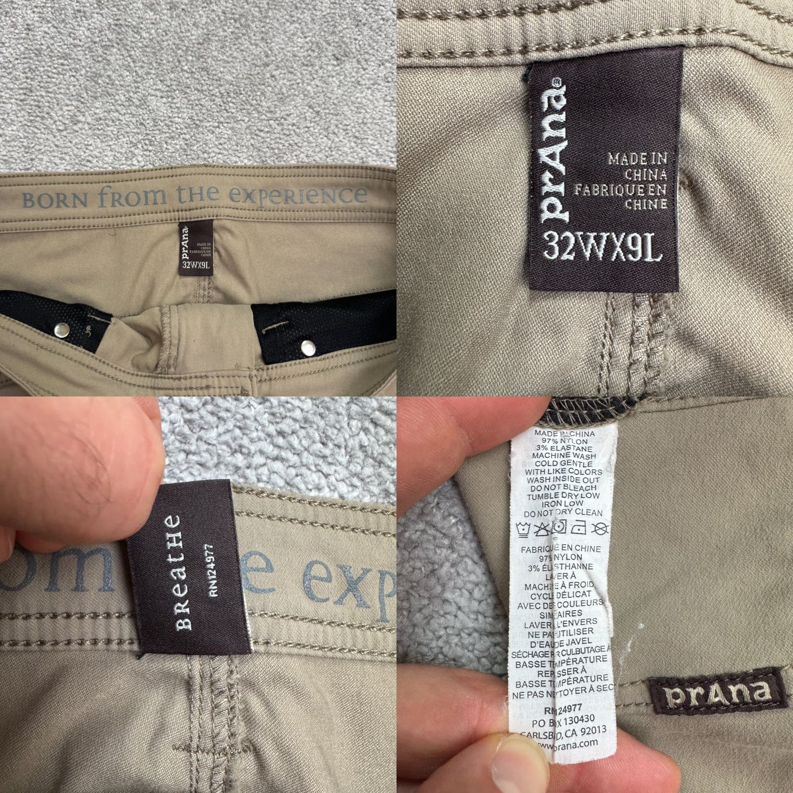 Prana Prana Chino Shorts Mens 32x9 Brown Nylon Outdoor Hiking Flat Front Casual/Travel 9" Inseam Mens Size US 32 / EU 48 - 8 Thumbnail