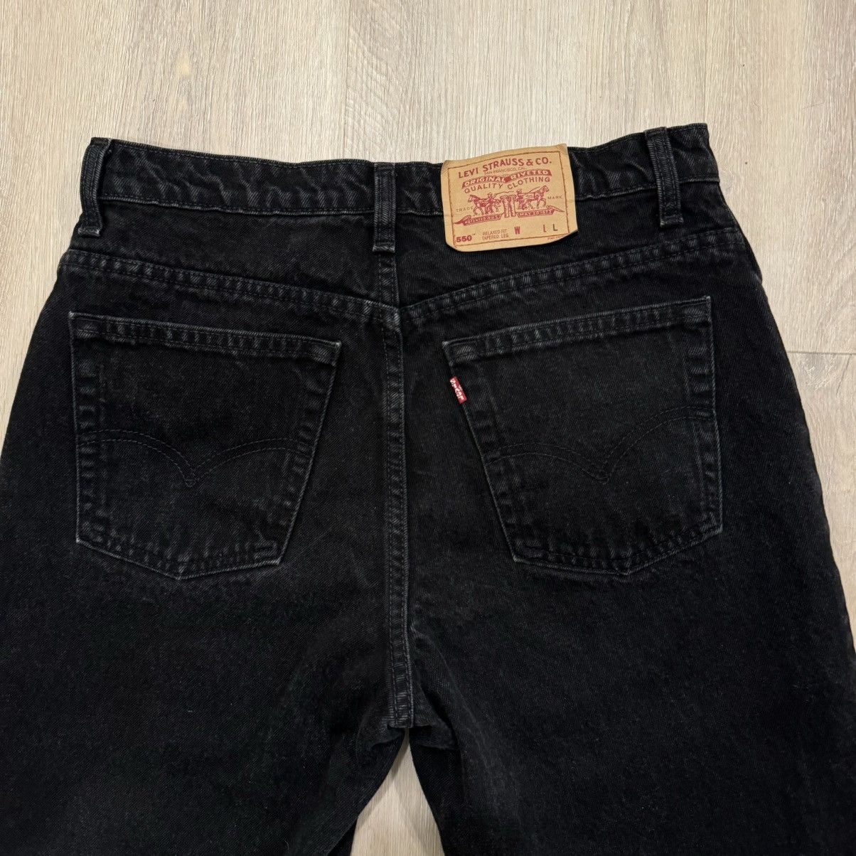 Levi's × Levi's Vintage Clothing Vintage 90s 550 Levi's Black Denim Pants Size US 34 / EU 50 - 4 Thumbnail