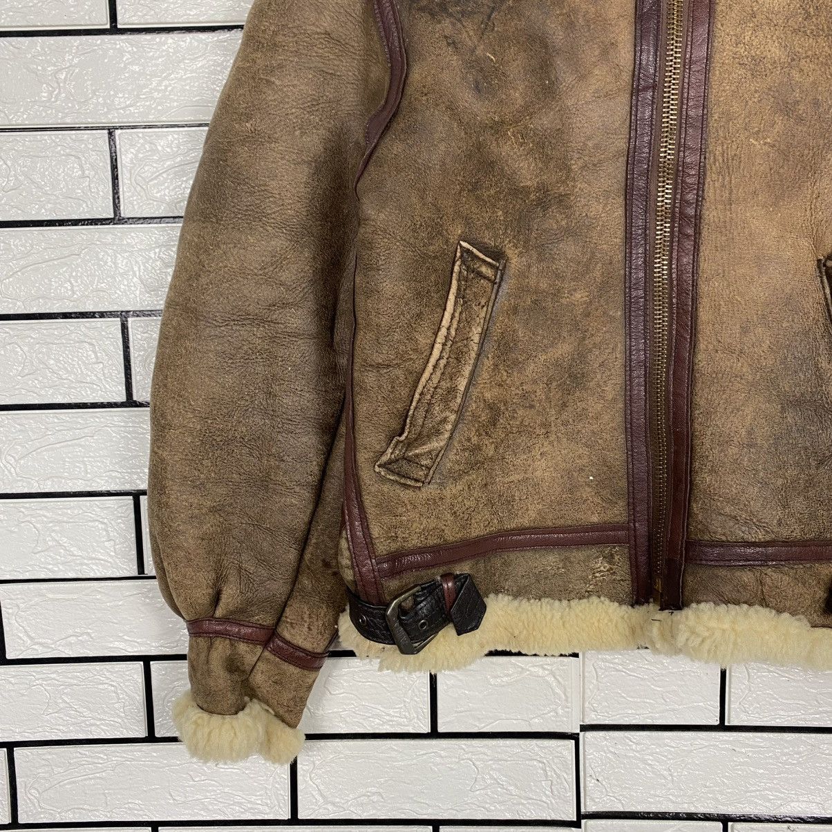 Avirex 🔥VINTAGE GENUINE LEATHER JACKET B-3 AVIREX USA SHEARLING Size US S / EU 44-46 / 1 - 4 Thumbnail