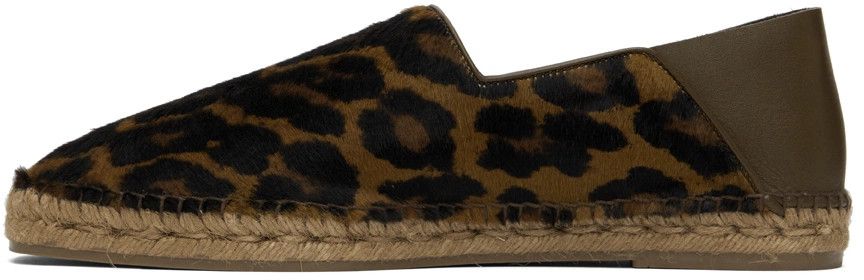 Tom Ford o1y0425 Leather Espadrilles in Leopard/Brown Size US 7 / EU 40 - 2 Thumbnail