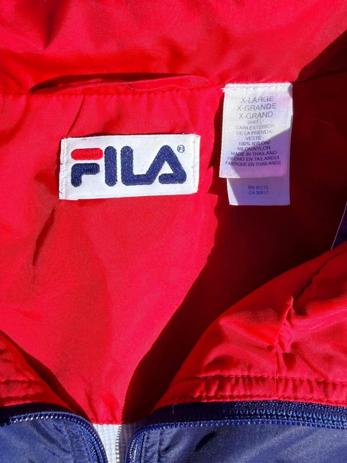 Fila FILA Tri-Color Windbreaker Jacket 90s Size ONE SIZE - 2 Thumbnail