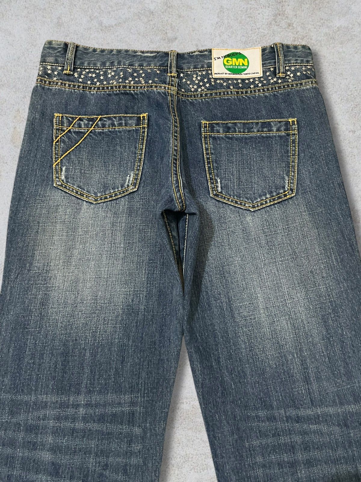 Japanese Brand Japanese GMN Quarter Gemini Stars Sprinkle Punk Jeans Size 30" / US 8 / IT 44 - 4 Thumbnail