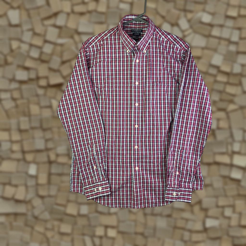 Croft & Barrow Croft & Barrow Easy Care Classic Fit Mens 16 34/35 Long Sleeve Plaid Shirt Size US L / EU 52-54 / 3 - 1 Thumbnail