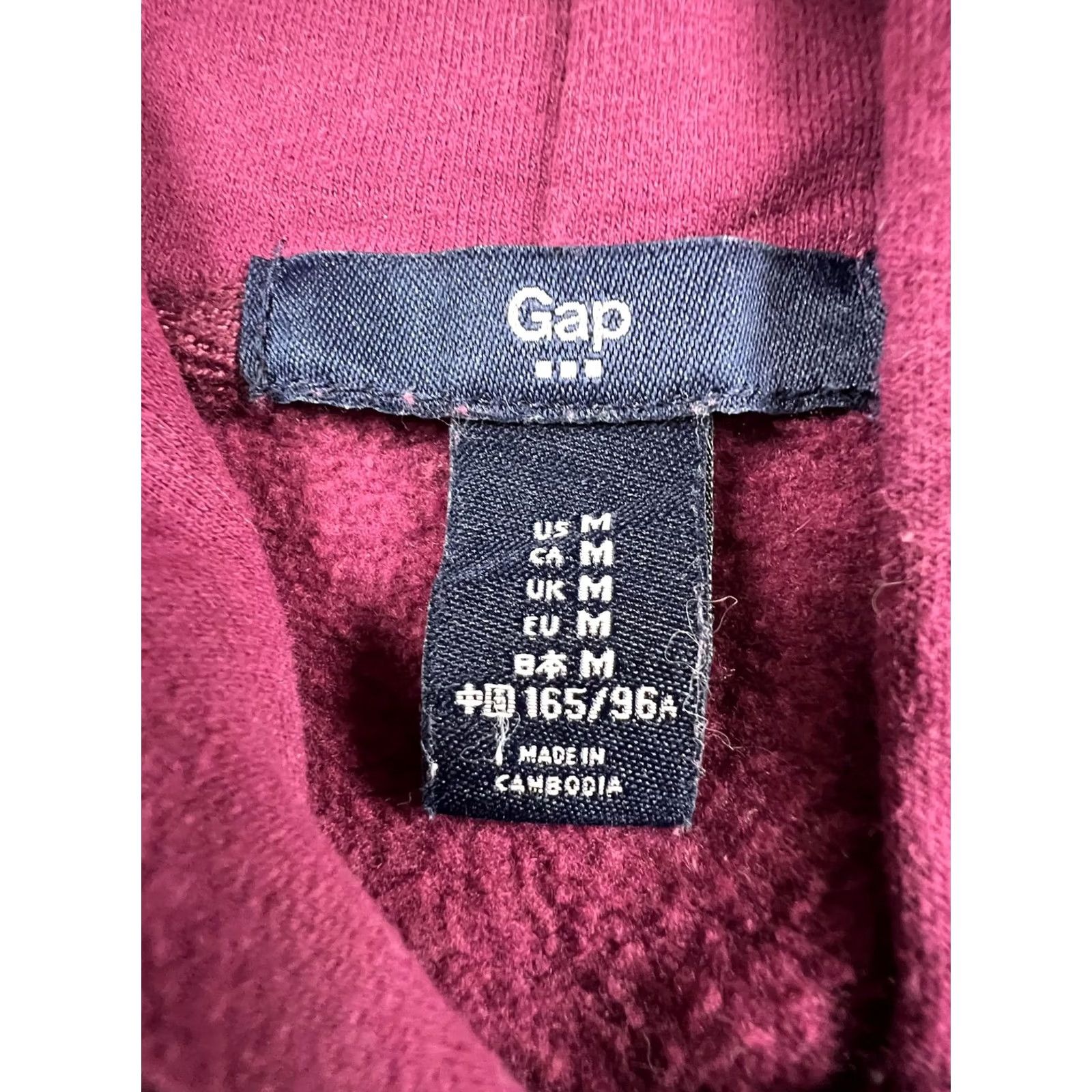 Gap VINTAGE Gap Hoodie Sweatshirt Womens Medium Purple Full Zip Fleece GAP Logo Warm Size M / US 6-8 / IT 42-44 - 3 Thumbnail