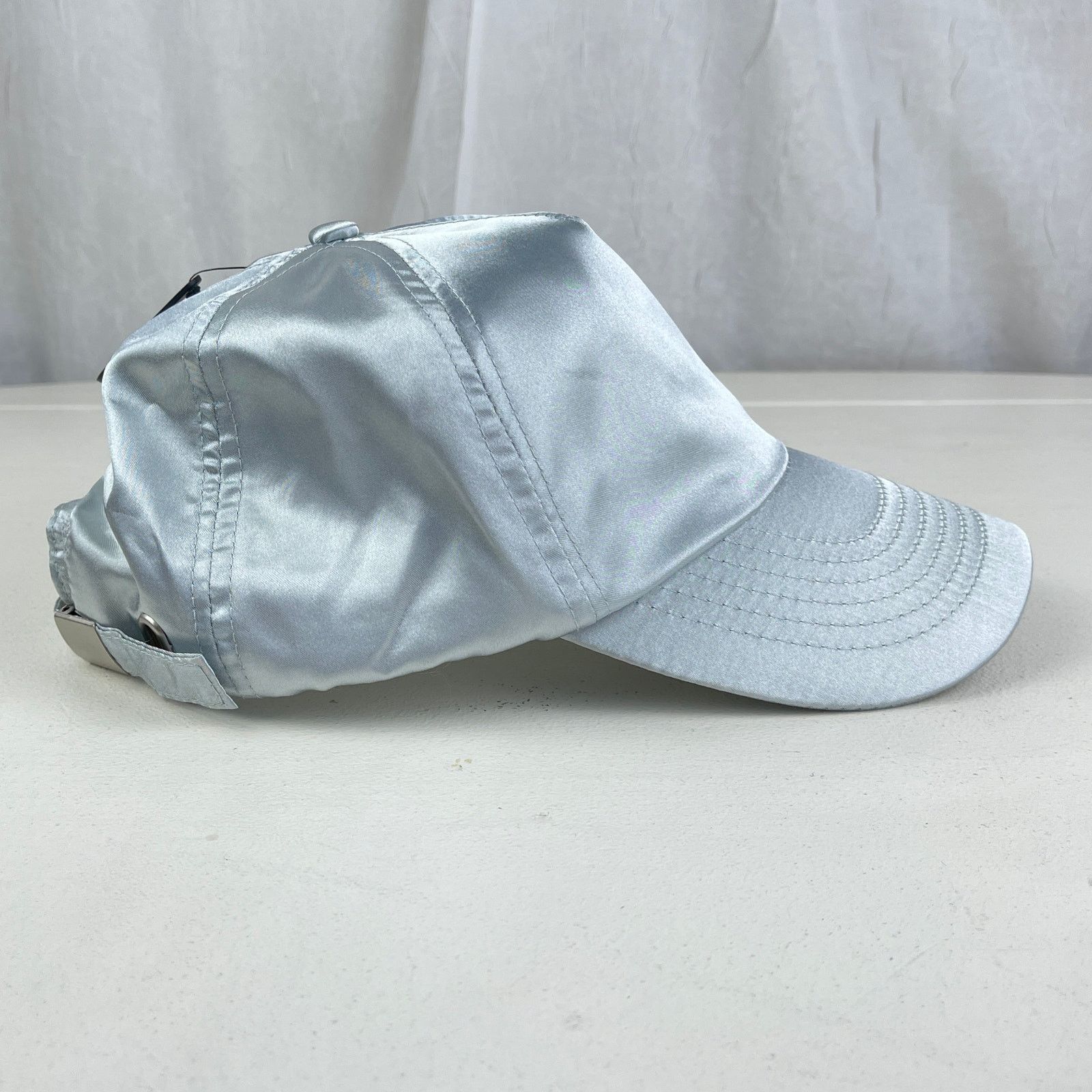 Forever 21 Shiny Silver Satin Baseball Cap Dad Hat Y2K Futuristic Cyber Size ONE SIZE - 10 Thumbnail