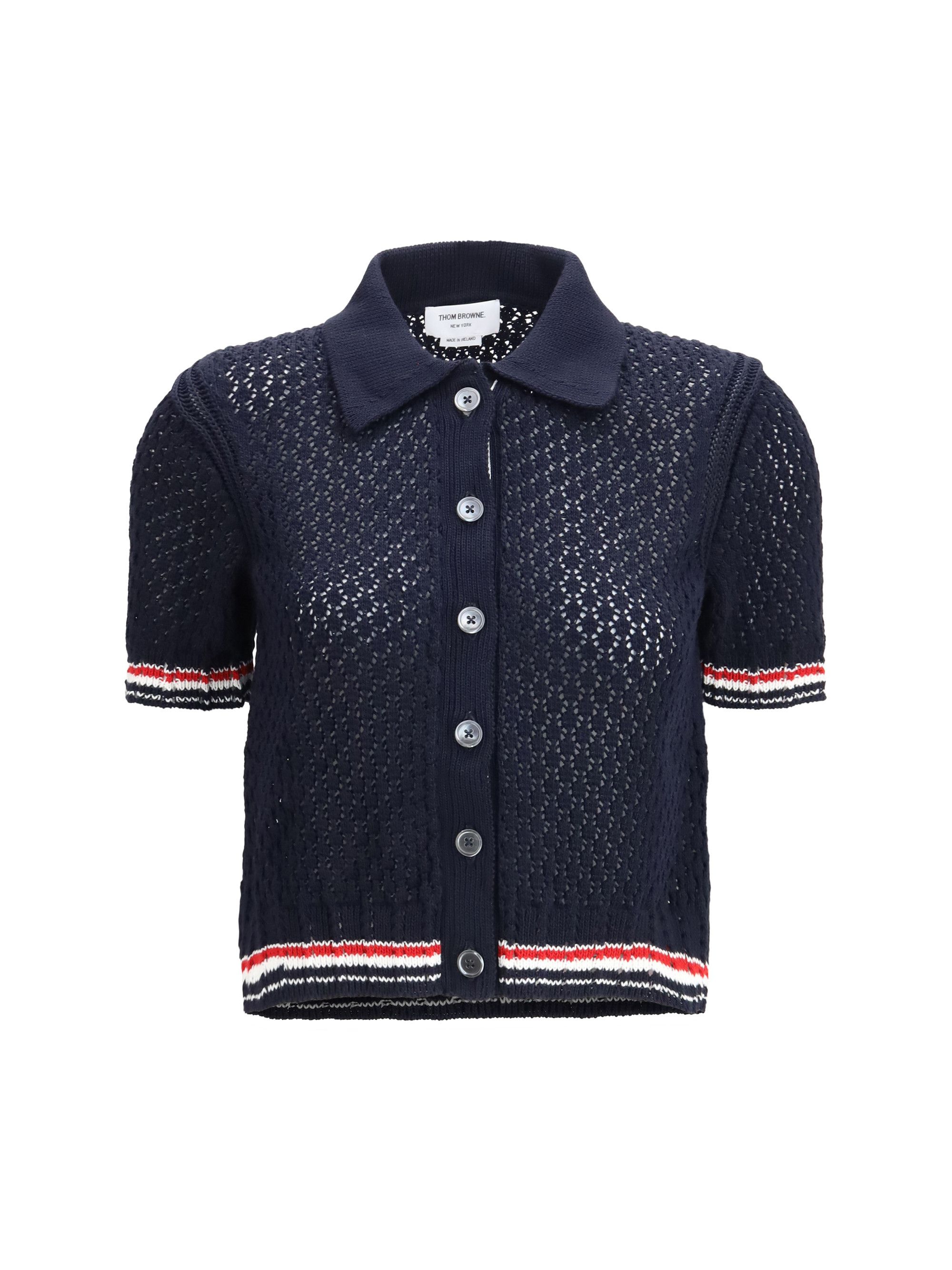 Thom Browne Hector Pointelle short-sleeve Cardigan Size M / US 6-8 / IT 42-44 - 1 Thumbnail
