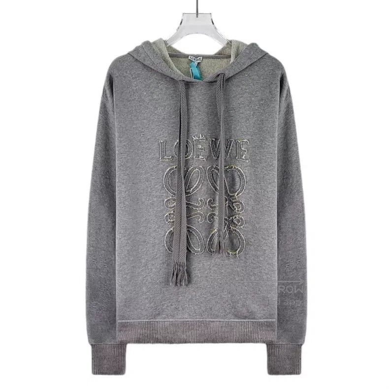 Loewe Loewe Grey Logo Hooded Sweatshirt Size S / US 4 / IT 40 - 1 Thumbnail
