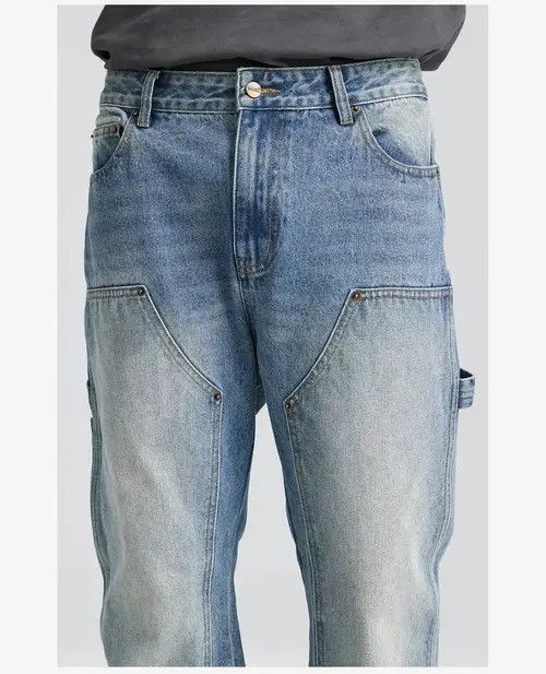 Jean Miyauchi x Kino skate hiphop faded carpenter cargo jeans Size US 32 / EU 48 - 2 Thumbnail