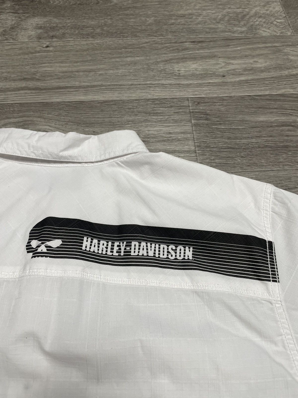 Harley Davidson Vintage Harley Davidson White Short Sleeve Shirt Button Up Size US L / EU 52-54 / 3 - 20 Thumbnail