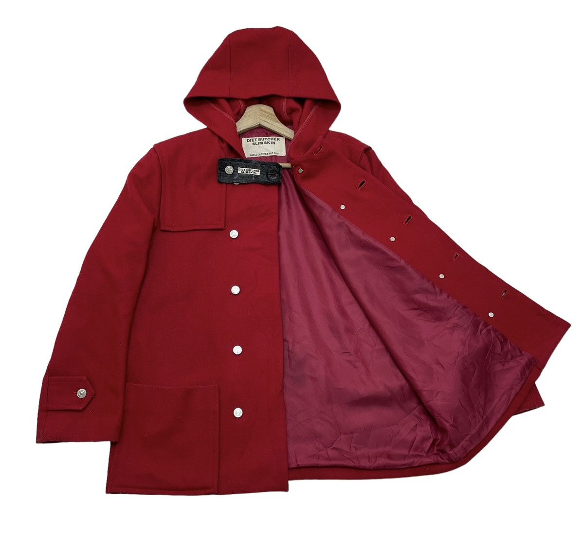 Diet Butcher Slim Skin 🔥Diet Bucther Slim Skin Double Pocket Hooded Wool Jacket Size US M / EU 48-50 / 2 - 3 Thumbnail