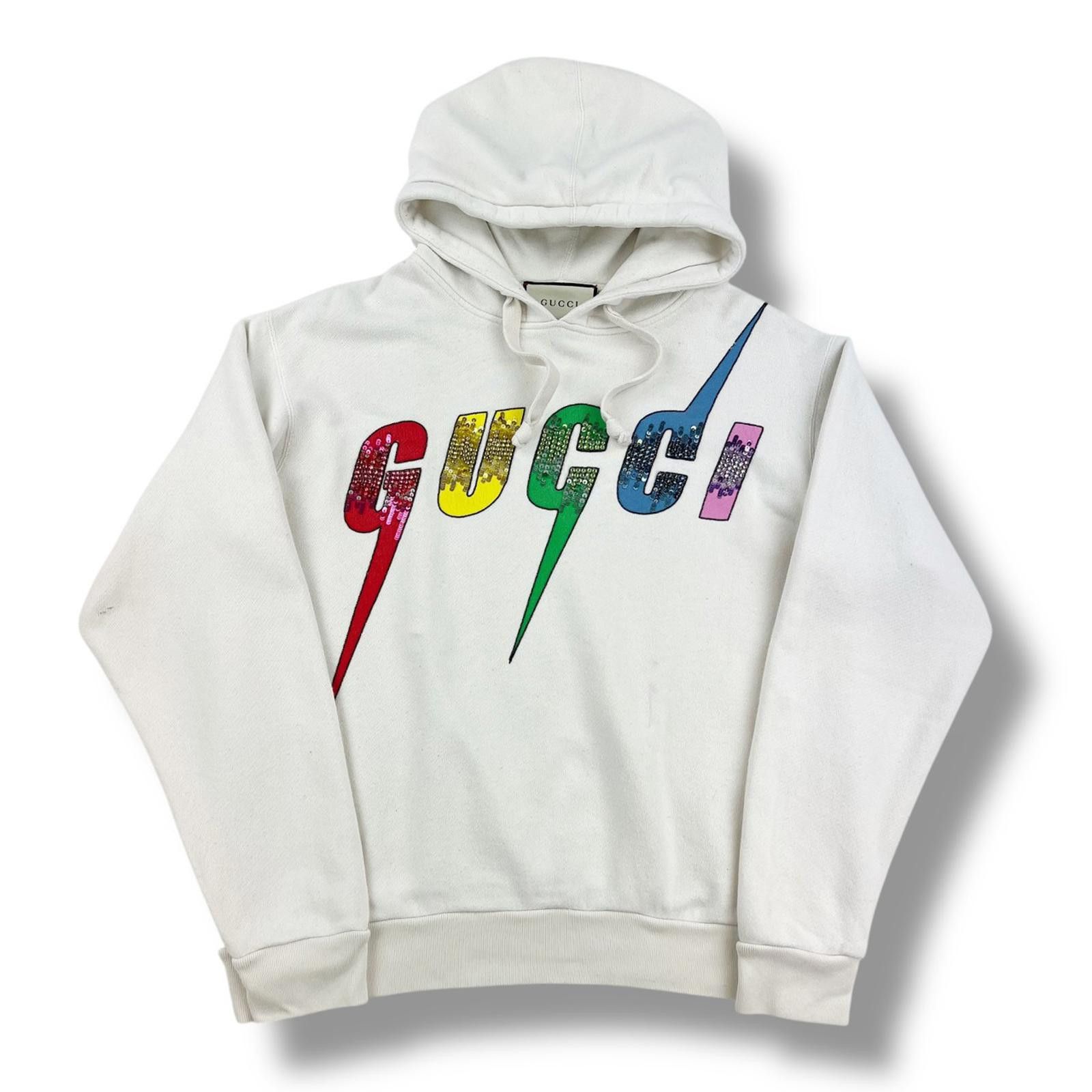 Gucci Gucci Sequin Blade Cream Hoodie Size US XS / EU 42 / 0 - 2 Thumbnail
