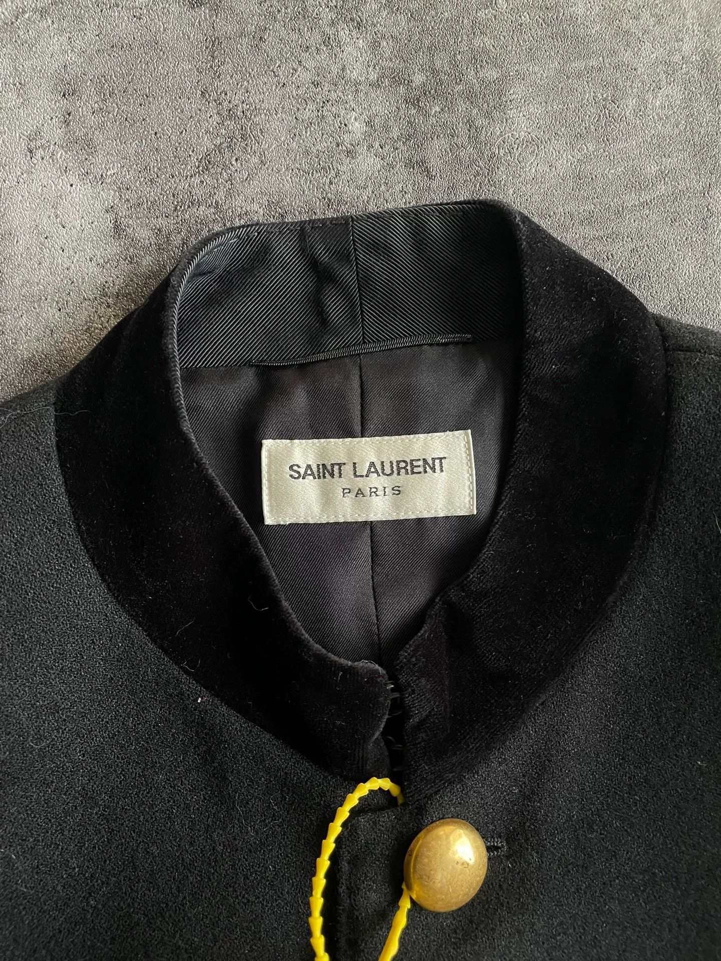 Saint Laurent Paris elegant black velvet collar jacket with gold buttons. Size US S / EU 44-46 / 1 - 4 Thumbnail