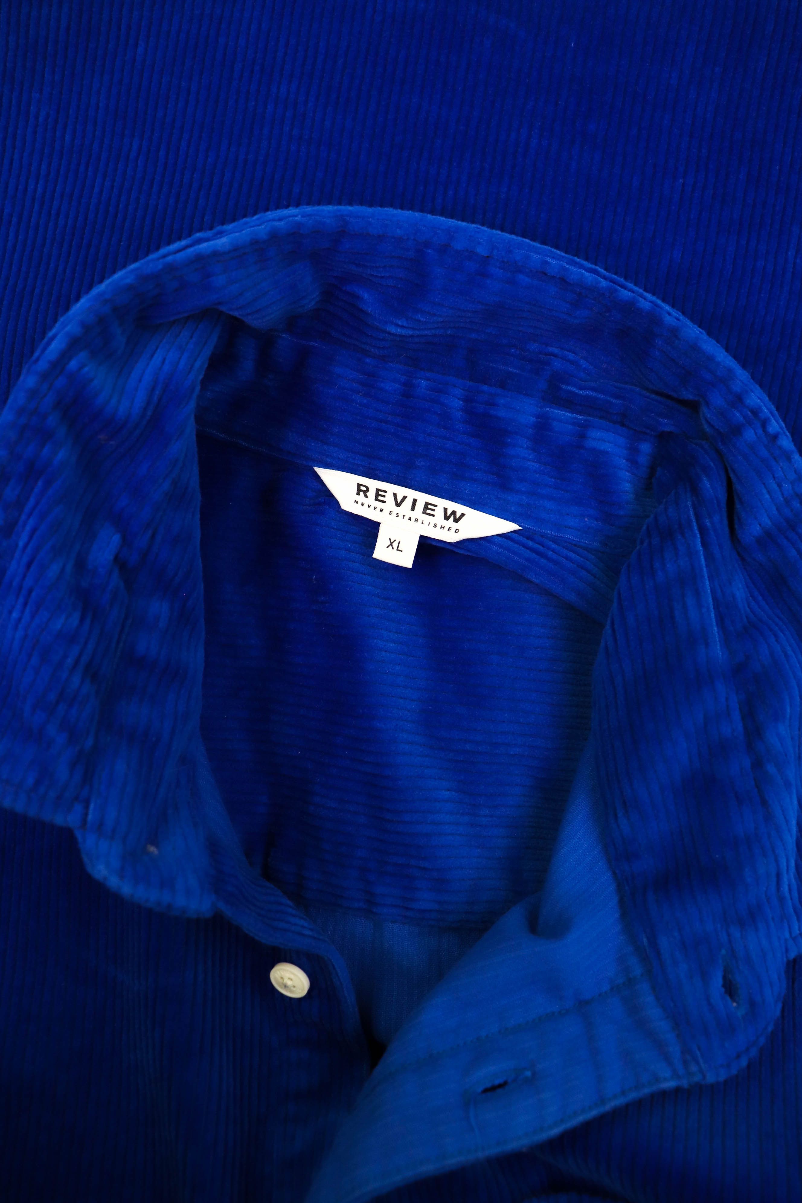 Reserved Review Bright Blue Heavy Corduroy LS Shirt Size US XL / EU 56 / 4 - 11 Thumbnail