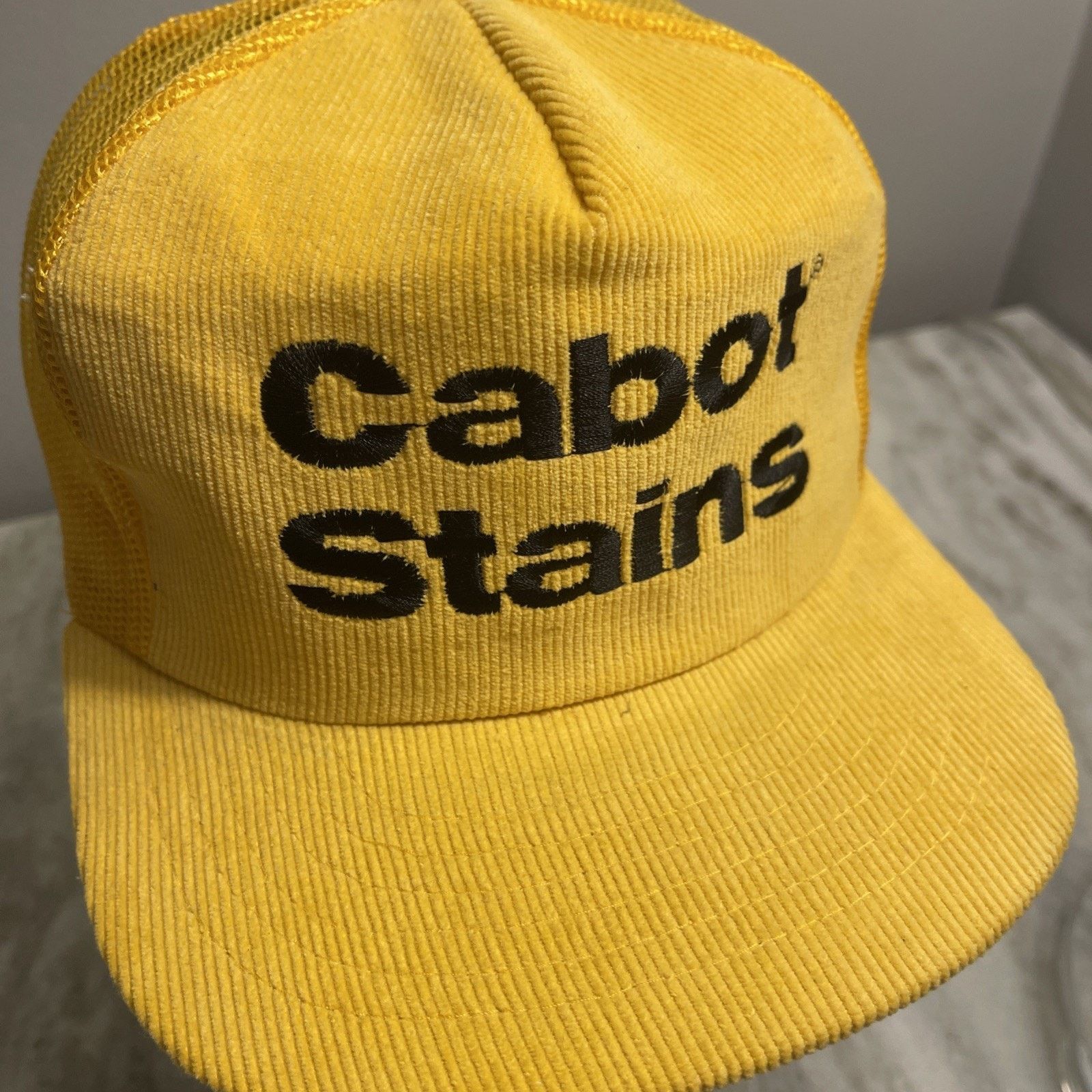 Vintage VTG 80S CABOT WOOD STAINS CARPENTRY RETRO CORDUROY TRUCKER Size ONE SIZE - 2 Thumbnail