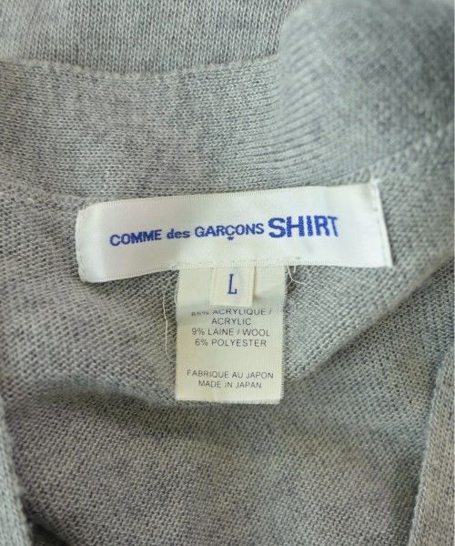 Comme des Garcons SHIRT Sweater cardigan button up plain acrylic V-neck Gray Size US L / EU 52-54 / 3 - 6 Thumbnail