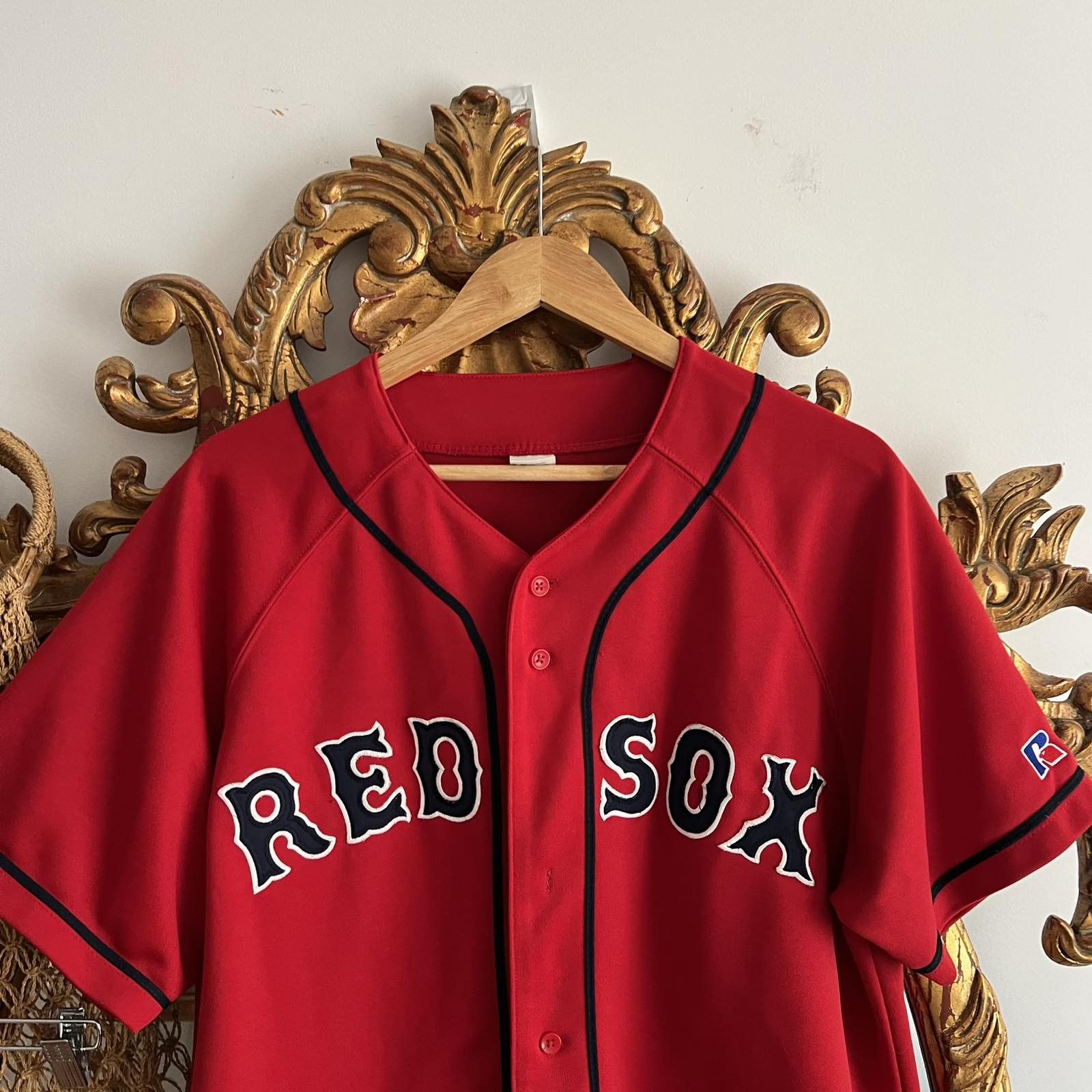 MLB × Russell Athletic × Vintage Vintage Boston Red Sox Russell Athleric Red Jersey Tee Size US L / EU 52-54 / 3 - 2 Thumbnail