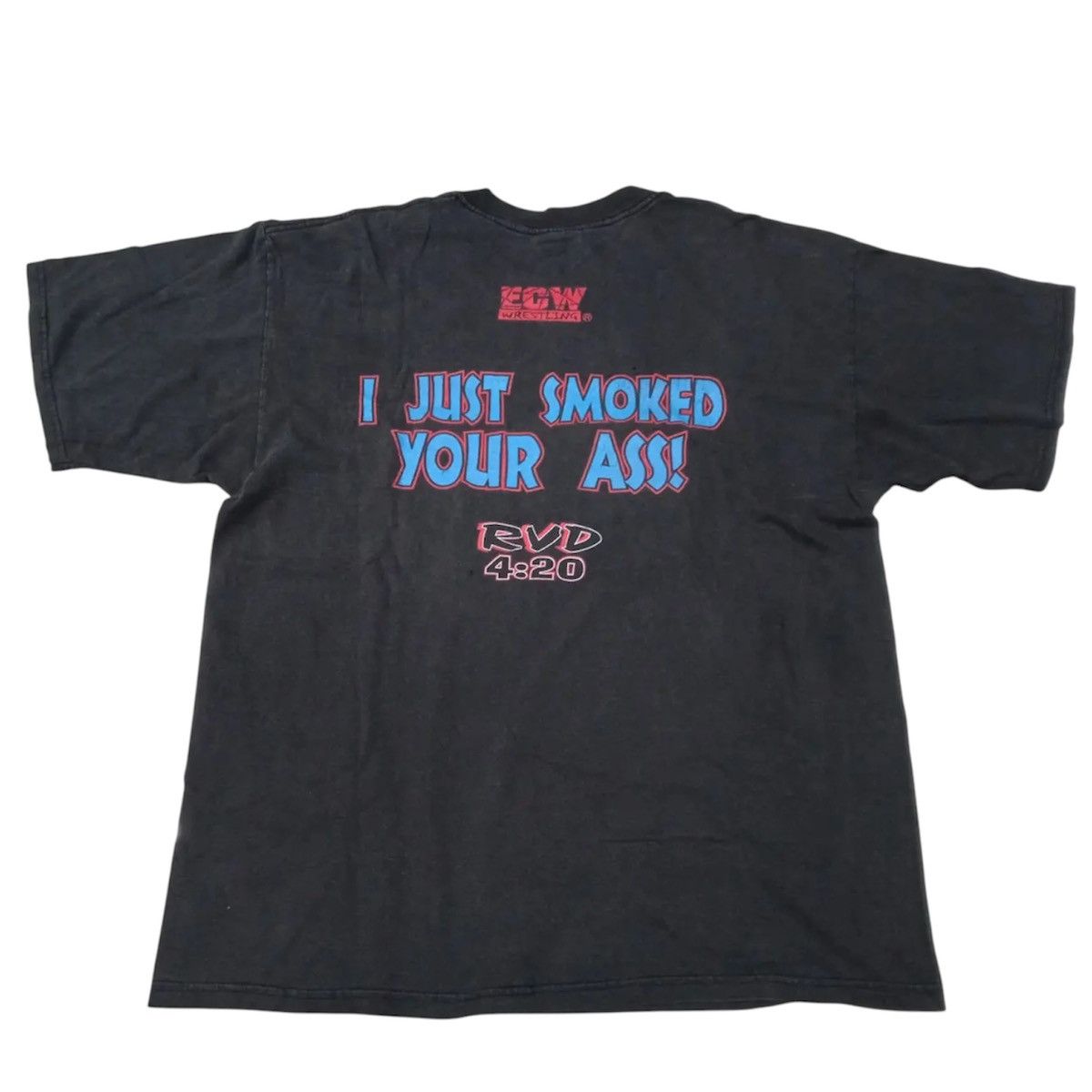 Vintage Vintage 90s ECW Rob Van Dam RVD 4:20 T-Shirt Wrestling Size US XL / EU 56 / 4 - 2 Thumbnail
