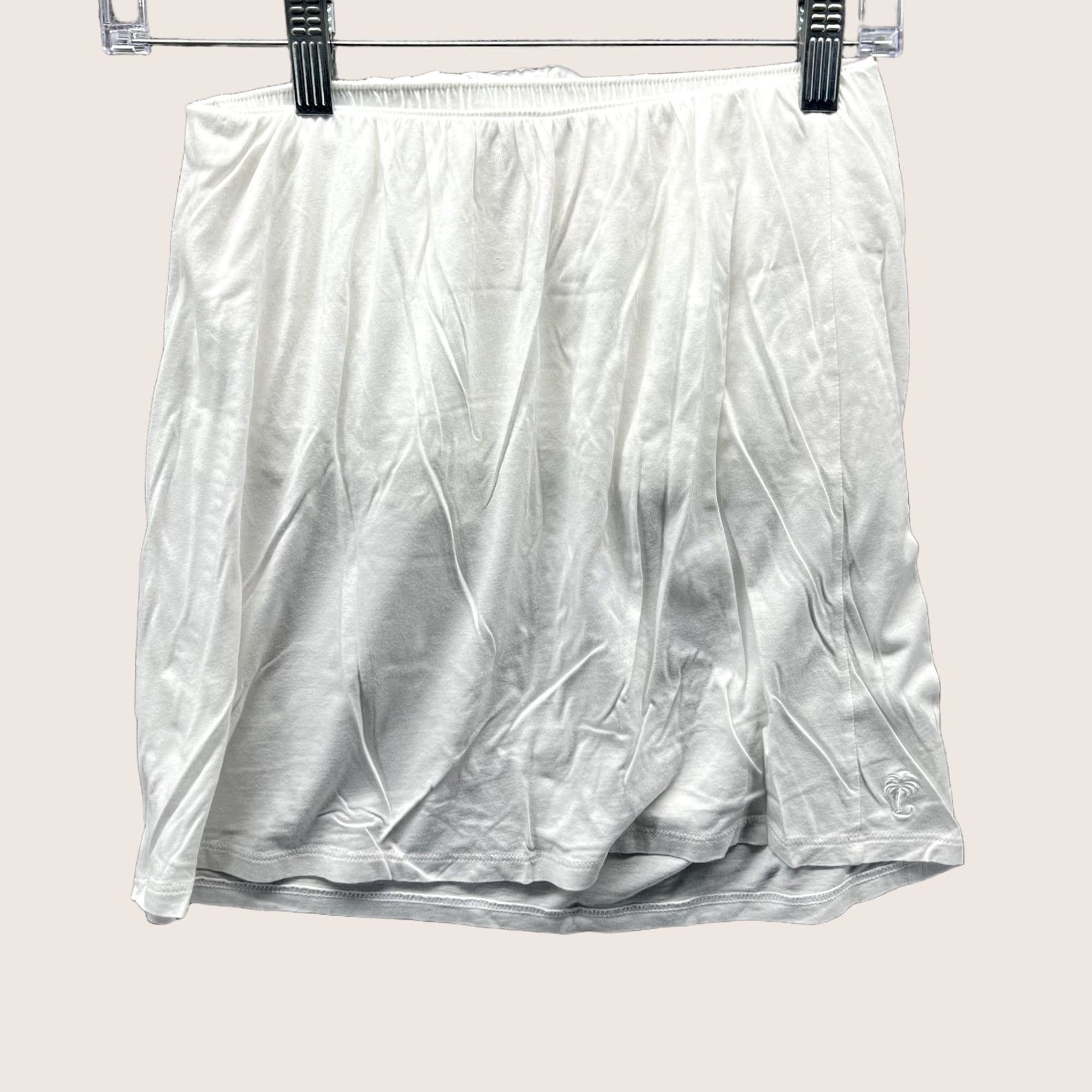 Lilly Pulitzer Lilly Pulitzer Skirt Womens Small White Pima Cotton Modal Liner Palm Logo Short Mini Casual Womens Size 28" / US 6 / IT 42 - 1 Thumbnail