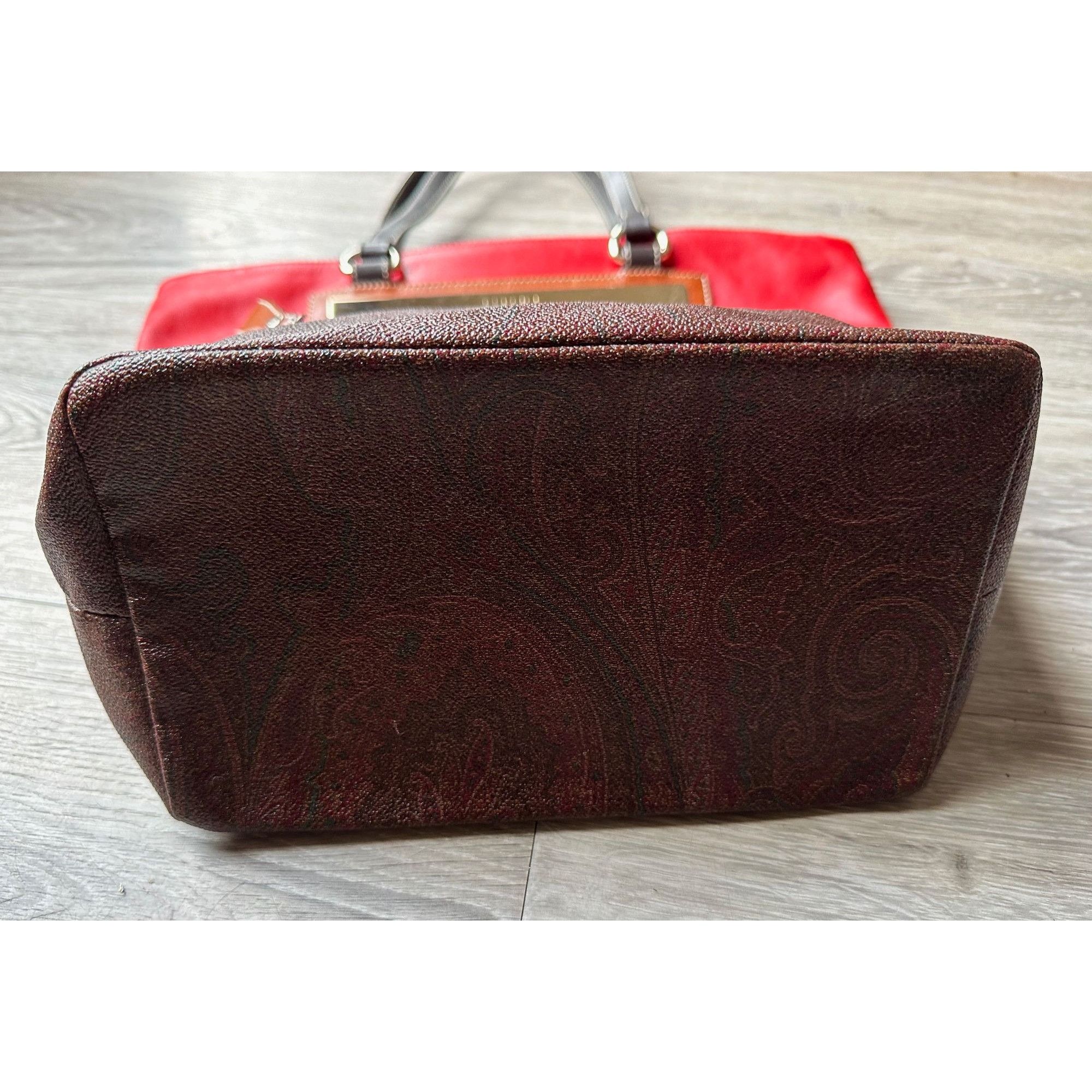 Etro ETRO Milano Limited Edition Red Leather and Coated Paisley C Size ONE SIZE - 9 Thumbnail