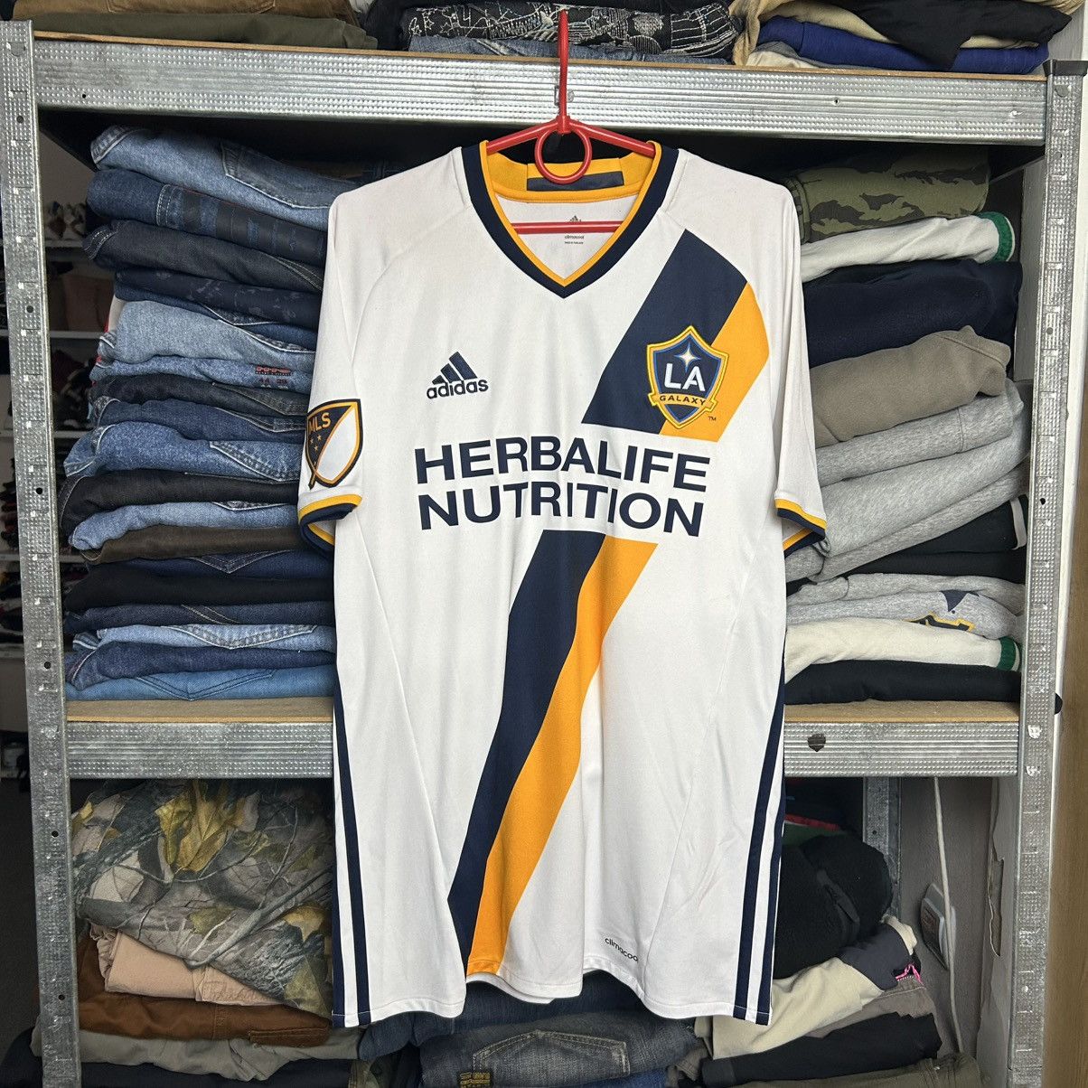 Adidas Mens Adidas La Galaxy 2015 Home Don Ditar soccer jersey Size US M / EU 48-50 / 2 - 1 Thumbnail
