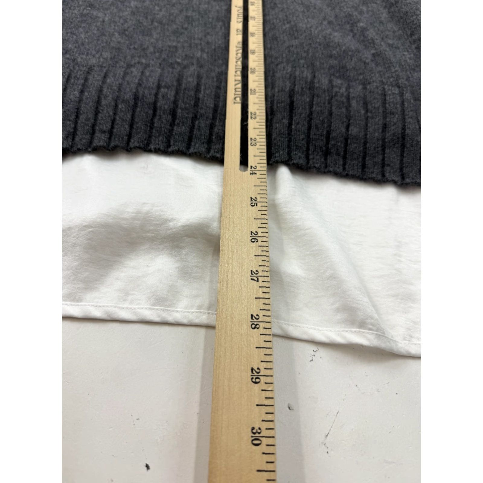 Brochu Walker Brochu Walker Sweater Womens Large Gray Wool Cashmere Turtleneck Shirttail Hem Size L / US 10 / IT 46 - 7 Thumbnail
