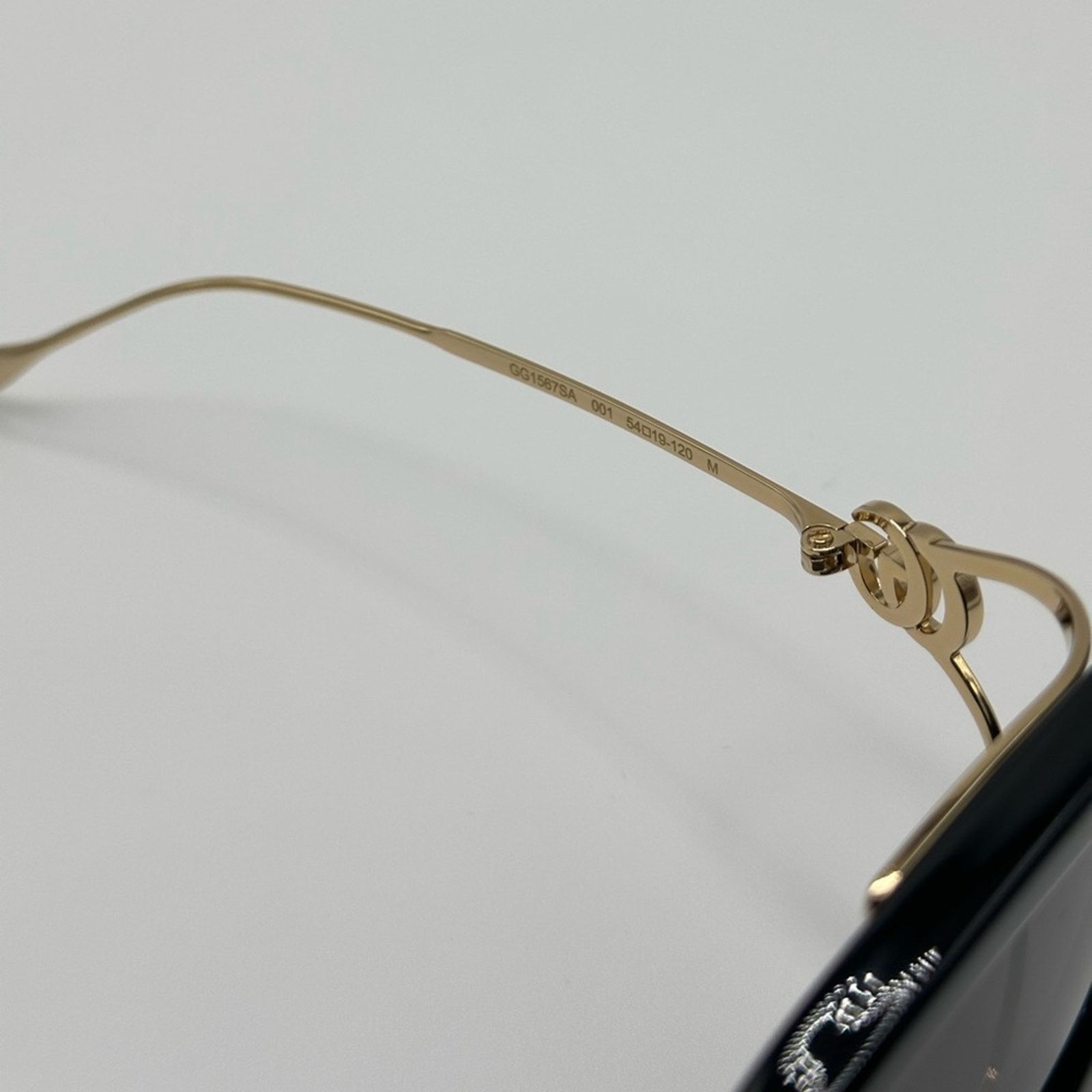 Gucci GUCCI Sunglasses GG1567SA 001 Black Gold Grey New Authentic Size ONE SIZE - 8 Thumbnail
