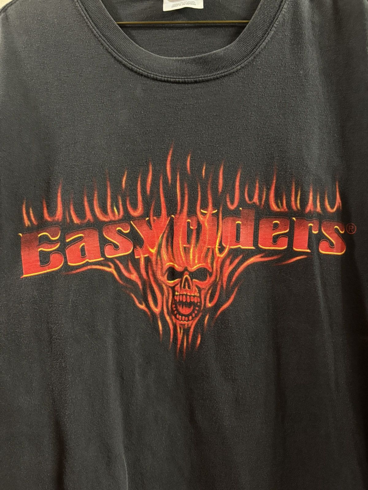 Vintage Vintage 2004 Easy Riders Flame Skull Longsleeve Tee Size US XL / EU 56 / 4 - 6 Thumbnail