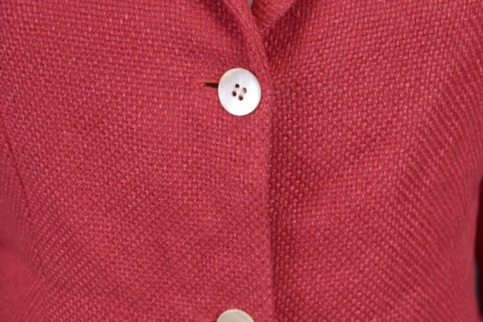 Isaia Isaia Fred G Red 3 Button Wool Knit Coat Jacket Size 42 Size M / US 6-8 / IT 42-44 - 7 Thumbnail