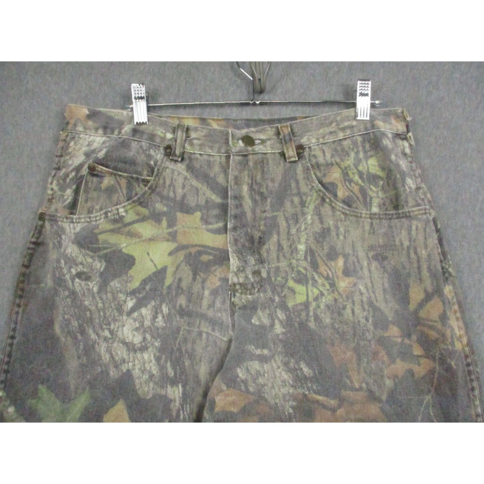 Wrangler VINTAGE Wrangler Jeans Mens 34x30 Camouflage Camo Hunting Double Knee Workwear Outdoor Denim Cotton Jeans Mens 34x30 Camouflage Size US 34 / EU 50 - 2 Thumbnail