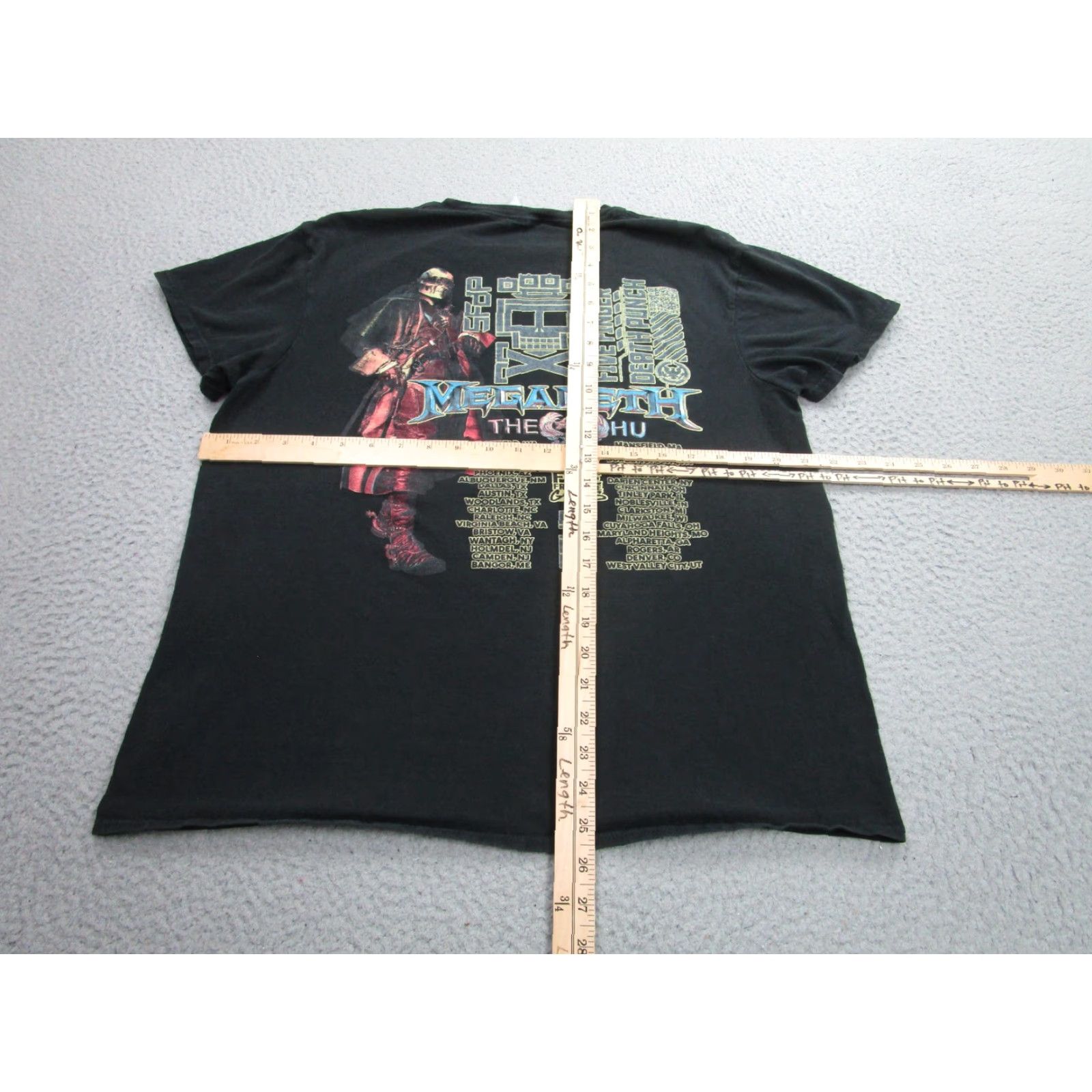 Gildan FIVE FINGER DEATH PUNCH Band T-Shirt Mens Large Black 2022 Tour Megadeth The Hu Rock Metal Size US L / EU 52-54 / 3 - 5 Thumbnail