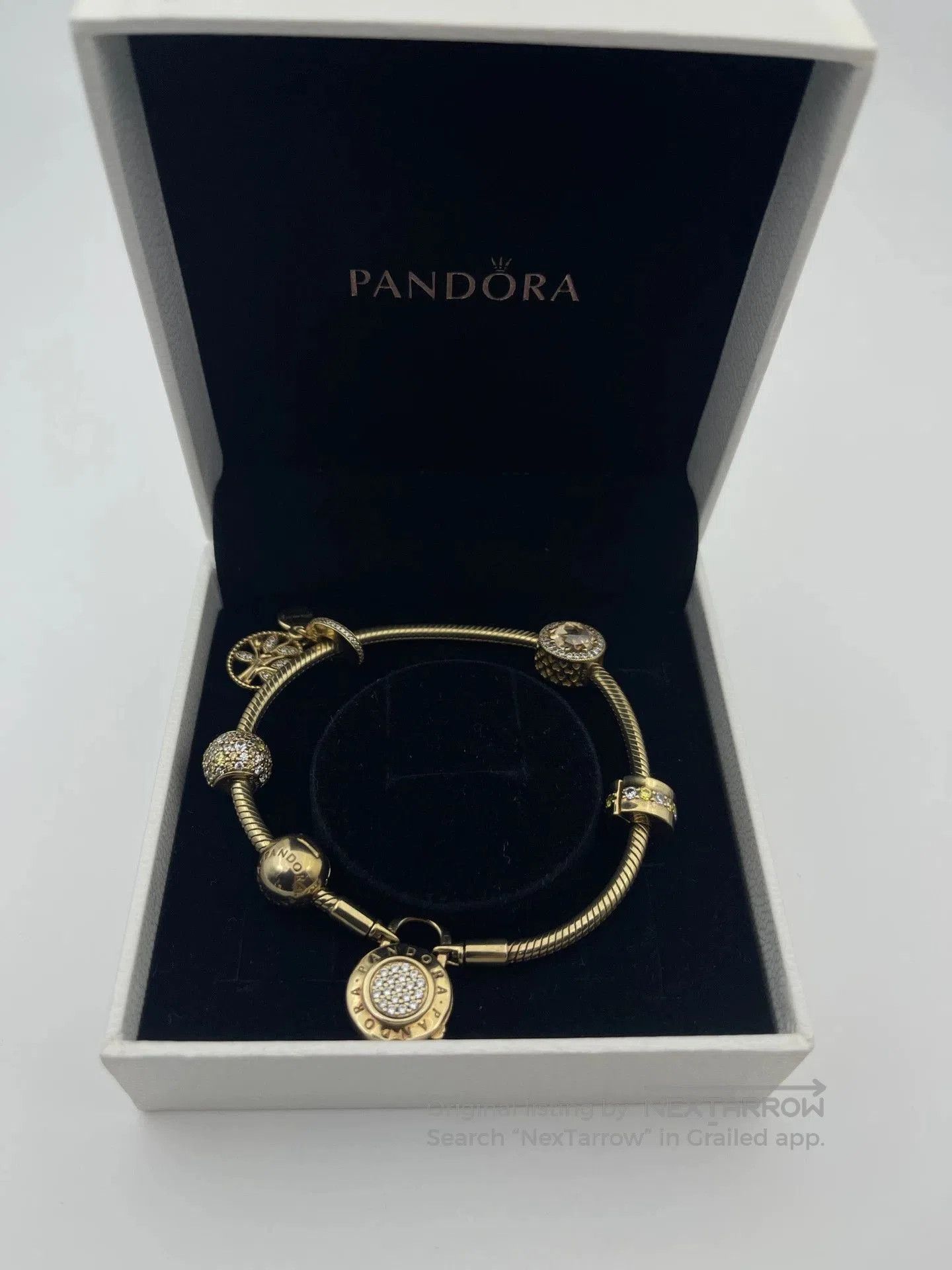 pandora Pandora Gold Charm Bracelet. Size ONE SIZE - 2 Thumbnail