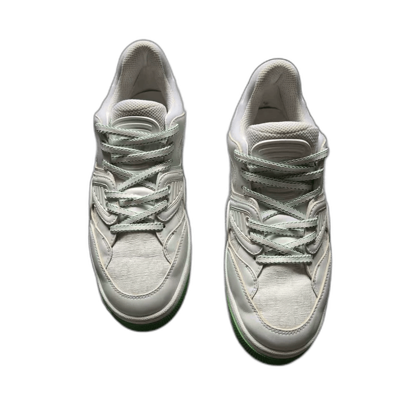 Gucci GUCCI White Green Basket Sneakers Size 6 Size US 6 / EU 39 - 1 Thumbnail