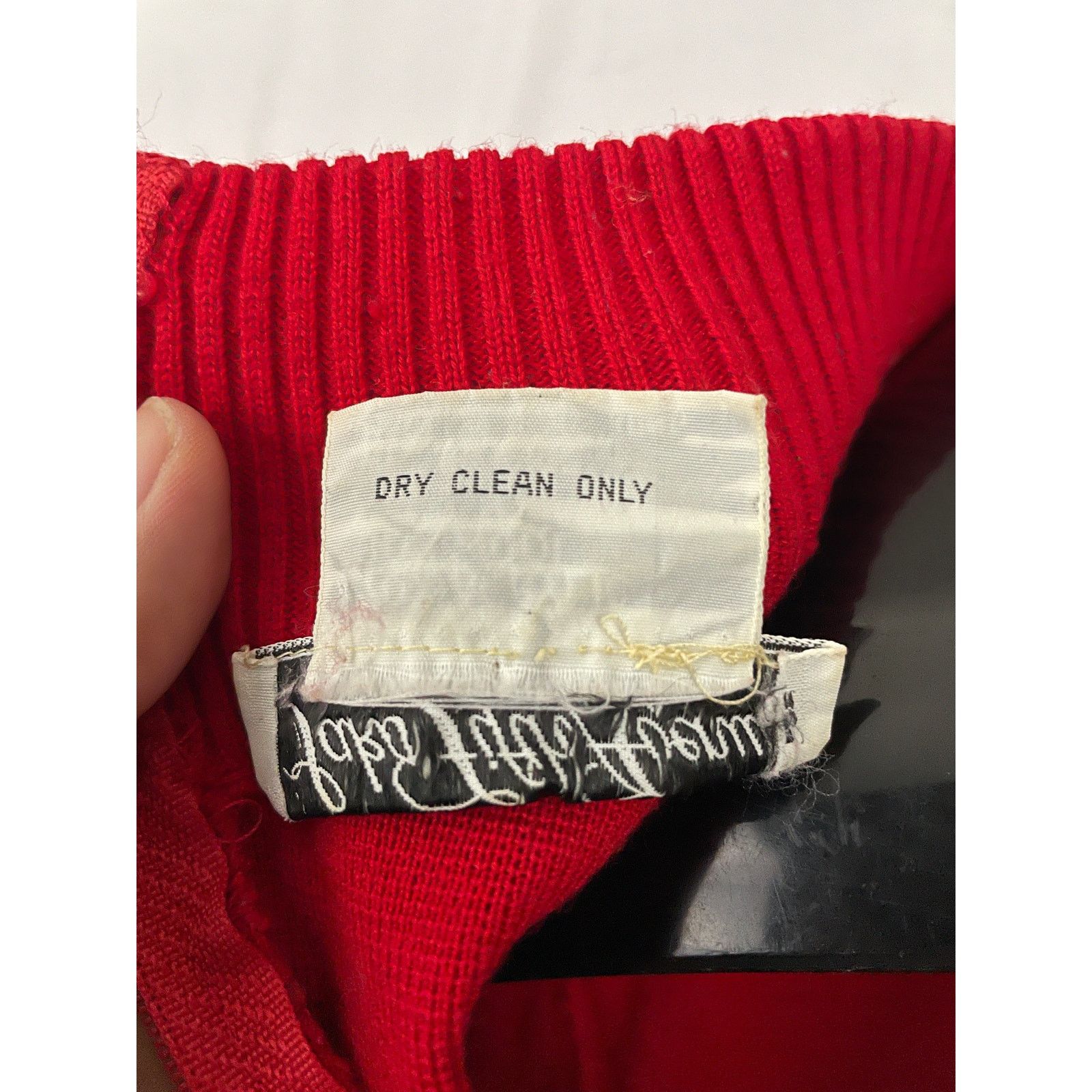 Saks Fifth Avenue VTG Saks Fifth Avenue Red Wool Blend Dress Women's Sz 10 Size L / US 10 / IT 46 - 11 Thumbnail