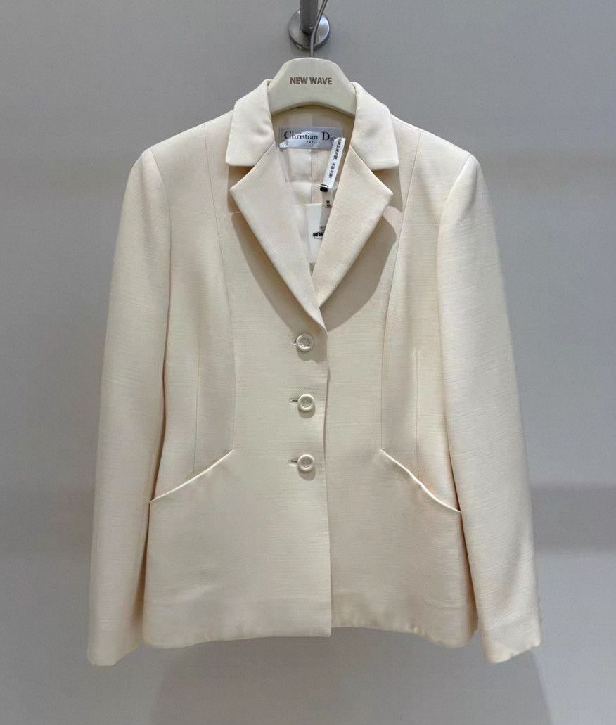 Dior Dior Christian Dior Beige Wool Blazer Jacket-2507 Size XS / US 0-2 / IT 36-38 - 1 Thumbnail