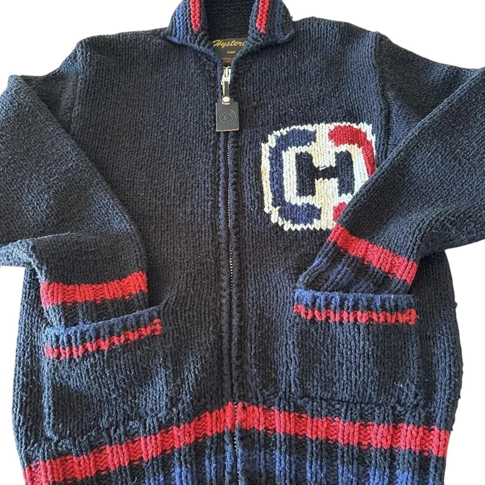 Hysteric Glamour Hysteric Glamour - 1990 Heavy Knit Zip-Up Sweater with Logo Size US M / EU 48-50 / 2 - 7 Thumbnail