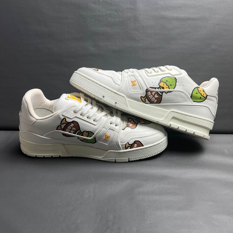 Louis Vuitton Nigo x Louis Vuitton White Low Top Sneakers -2508 Size US 8 / EU 41 - 9 Thumbnail